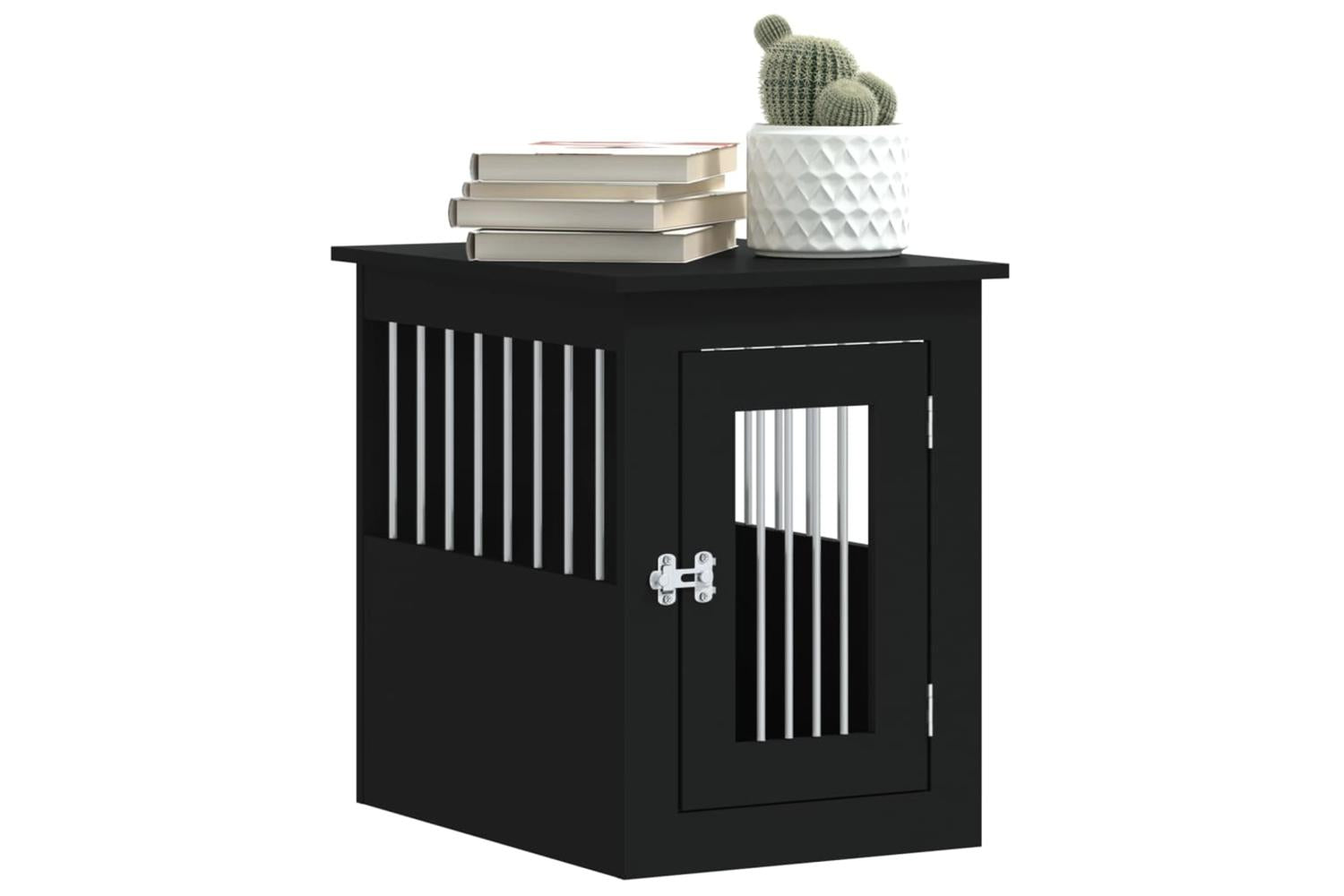 Dog Crate Furniture Black 45x62x59 Cm Engineered Wood-4