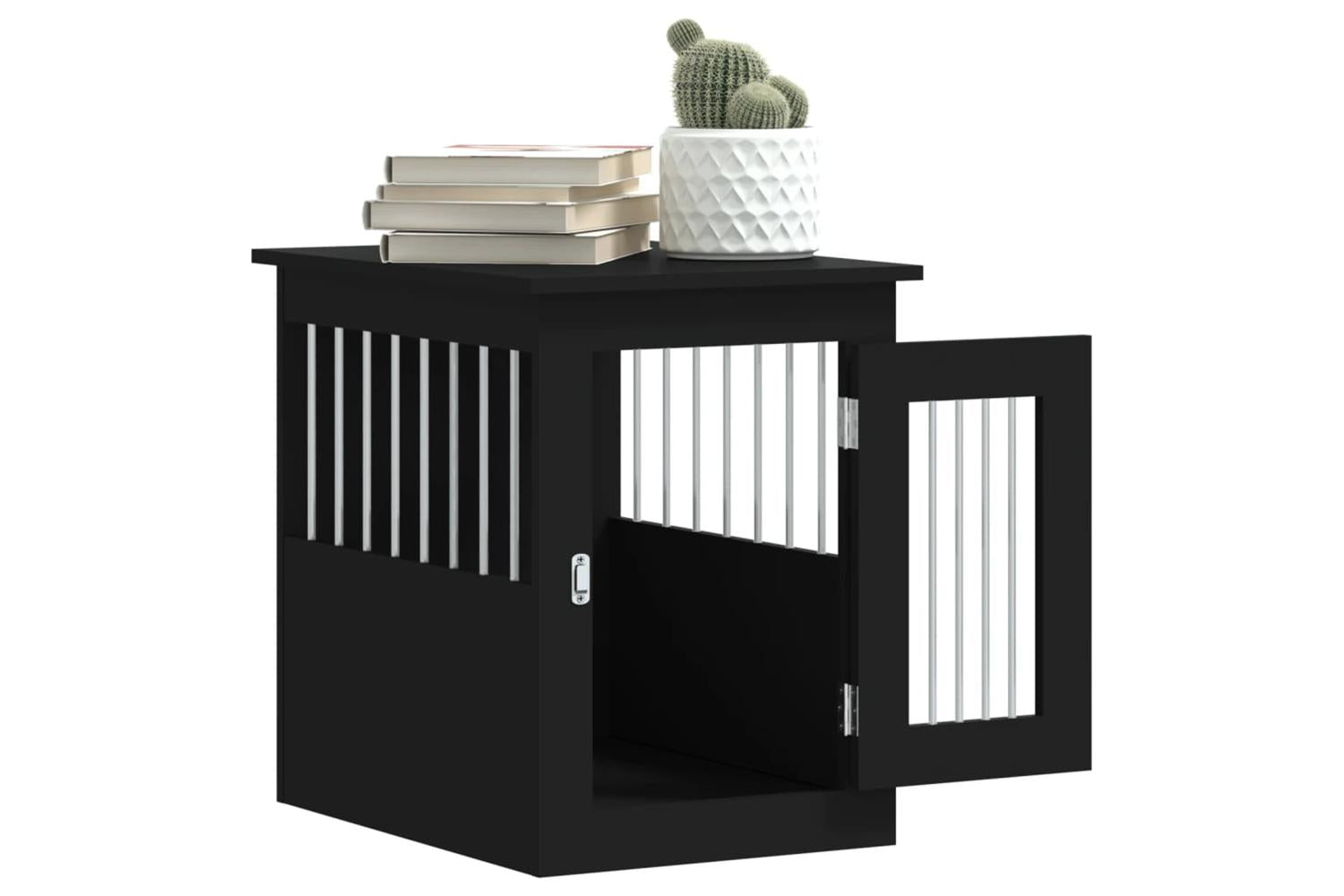 Dog Crate Furniture Black 45x62x59 Cm Engineered Wood-5