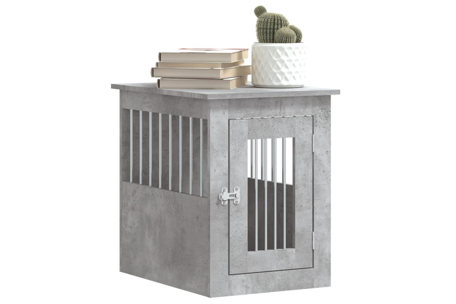 Dog Crate Furniture Concrete Grey 45x62x59 Cm Engineered Wood-4