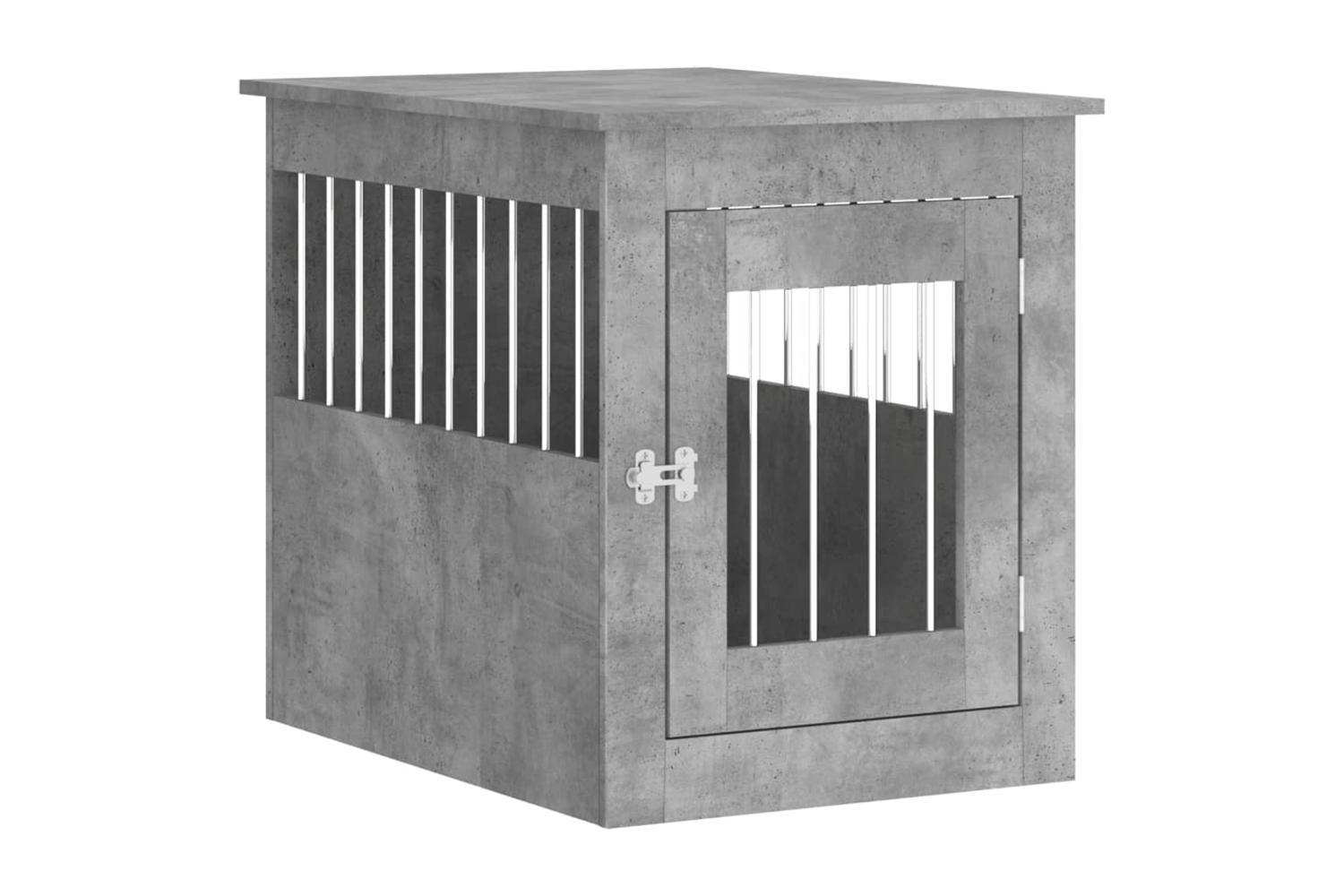 Dog Crate Furniture Concrete Grey 55x75x65 Cm Engineered Wood