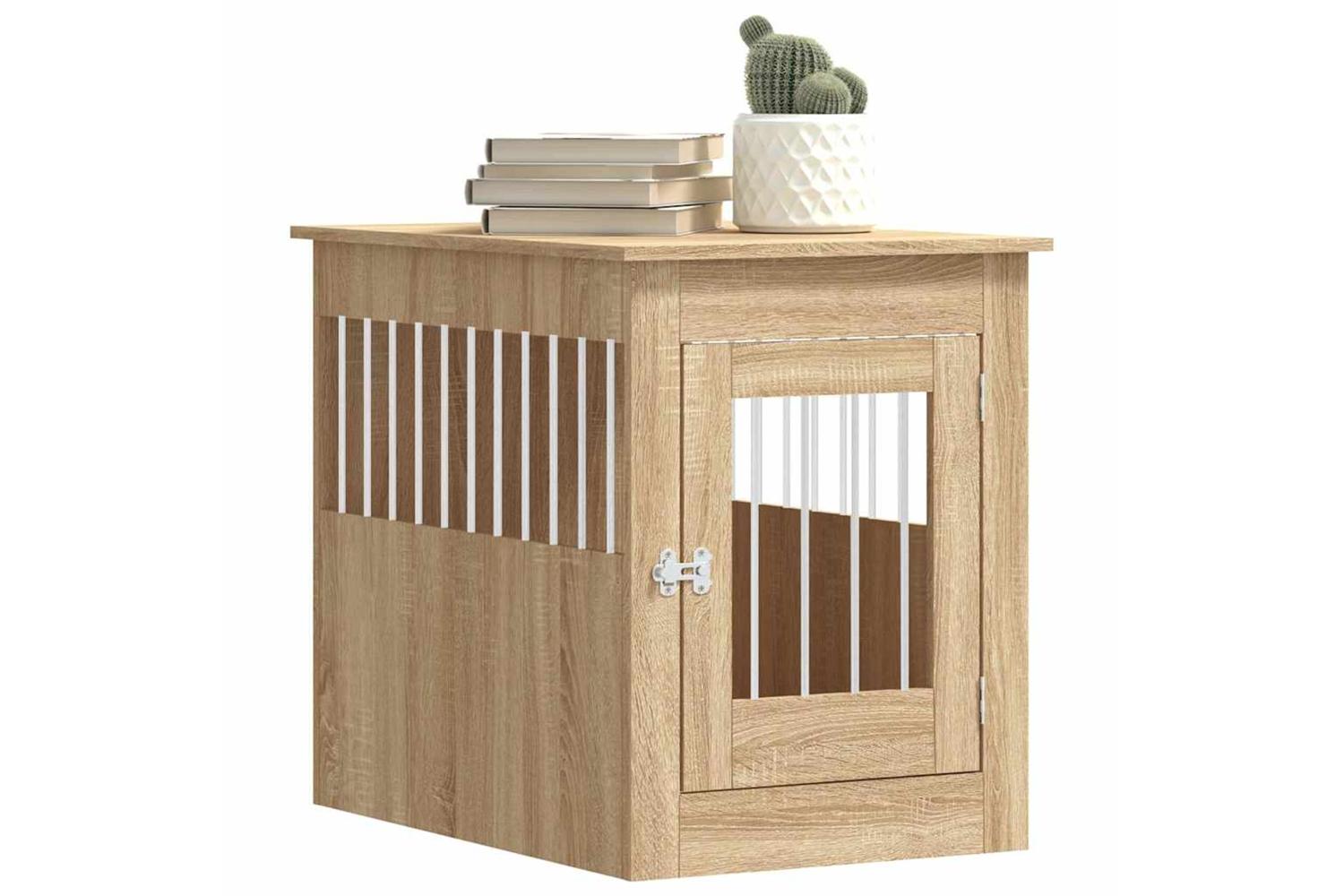 Dog Crate Furniture Sonoma Oak 55x80x68 Cm Engineered Wood-4