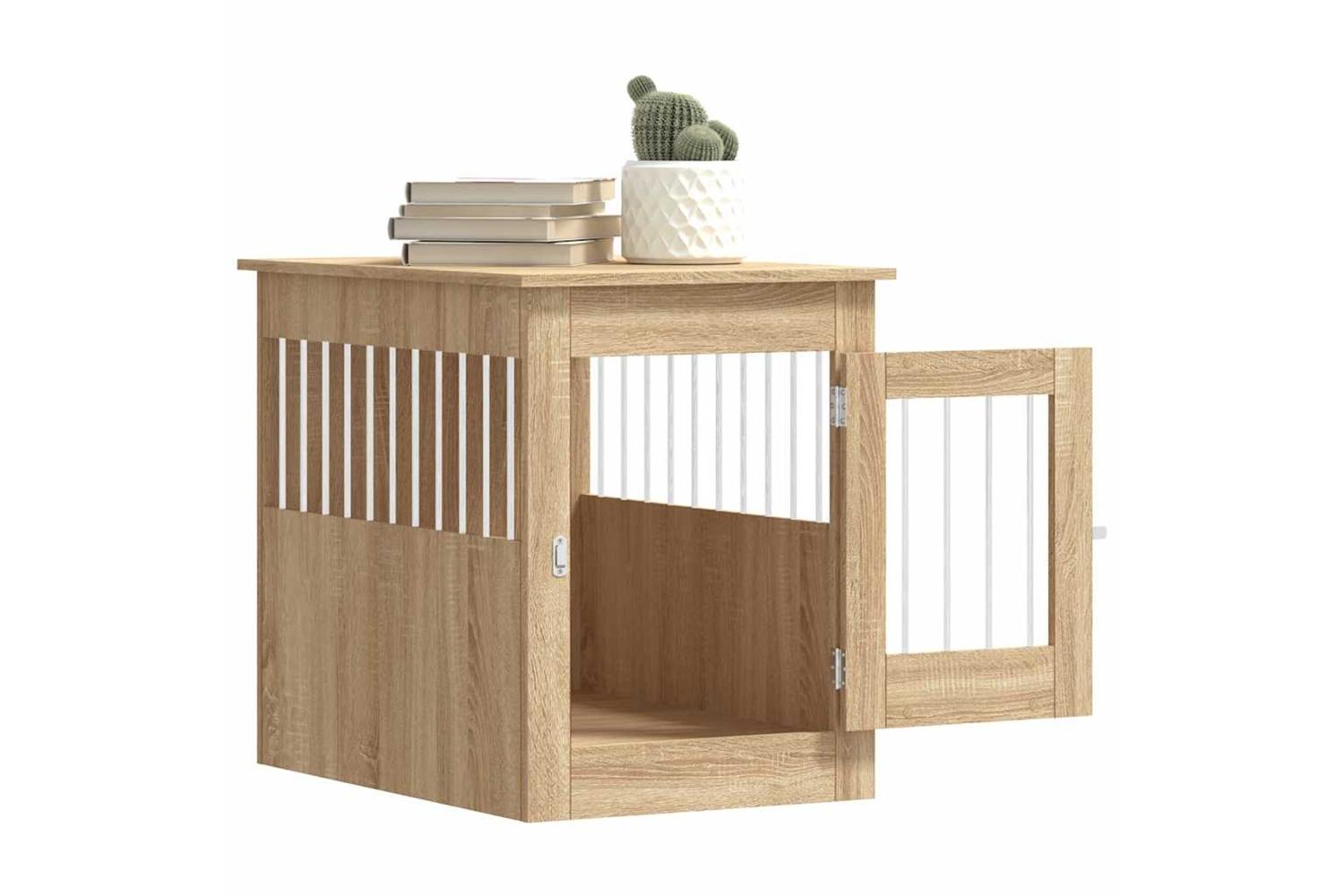 Dog Crate Furniture Sonoma Oak 55x80x68 Cm Engineered Wood-5