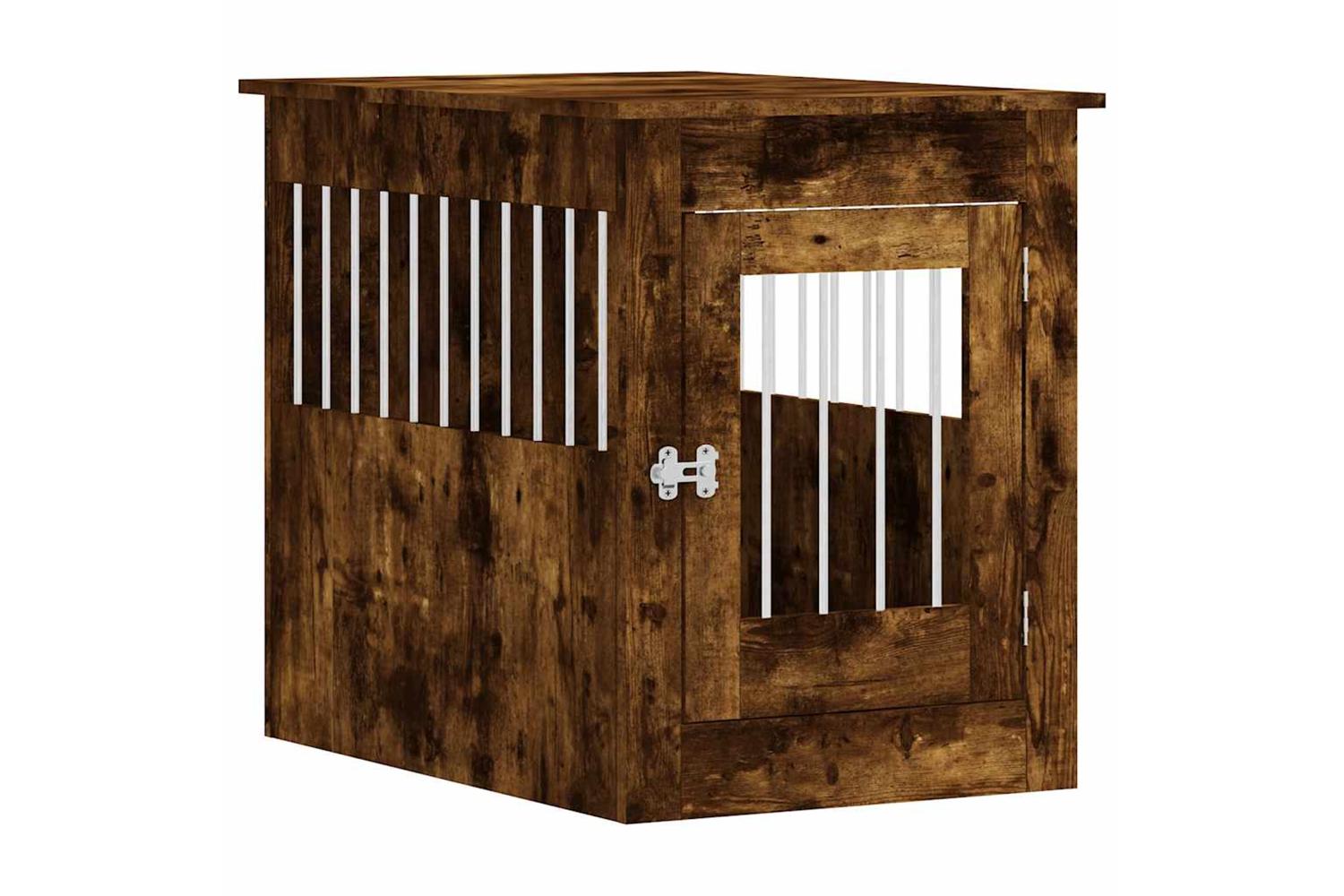 Dog Crate Furniture Smoked Oak 55x80x68 Cm Engineered Wood-2