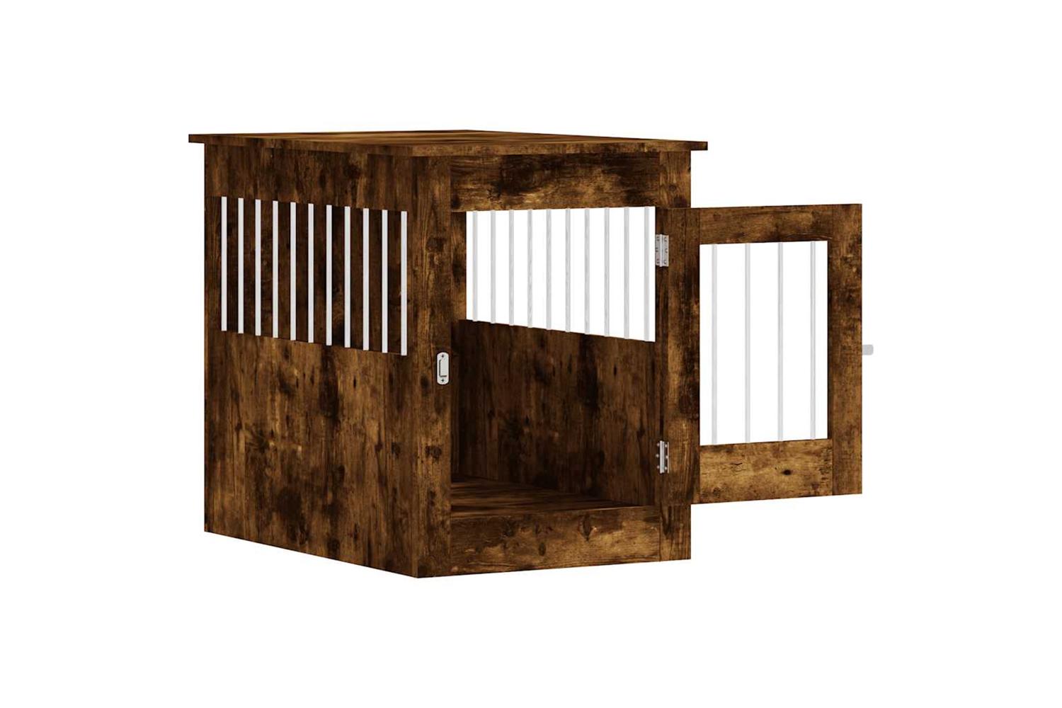 Dog Crate Furniture Smoked Oak 55x80x68 Cm Engineered Wood-6