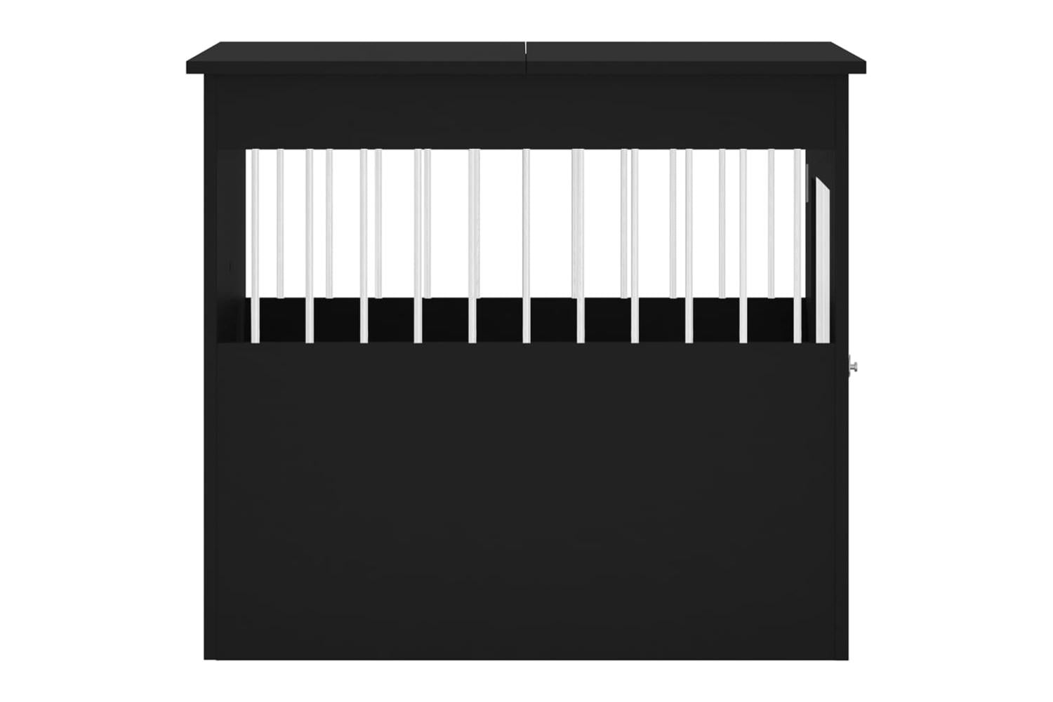 Dog Crate Furniture Black 645x80x71 Cm Engineered Wood-8