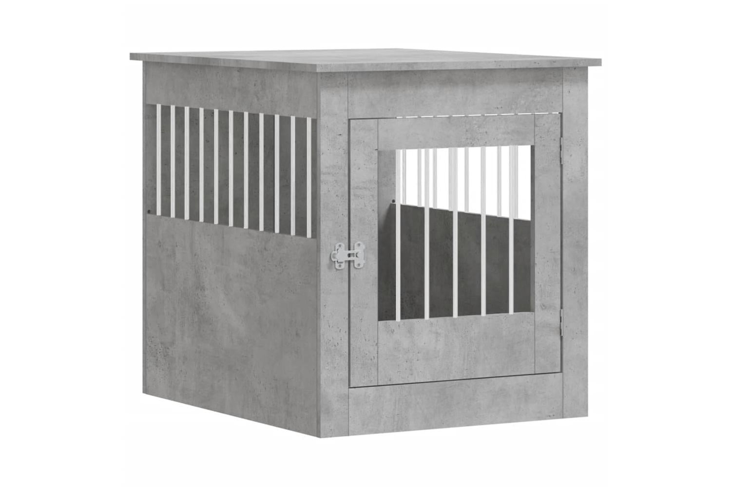Dog Crate Furniture Concrete Grey 645x80x71 Cm Engineered Wood-2