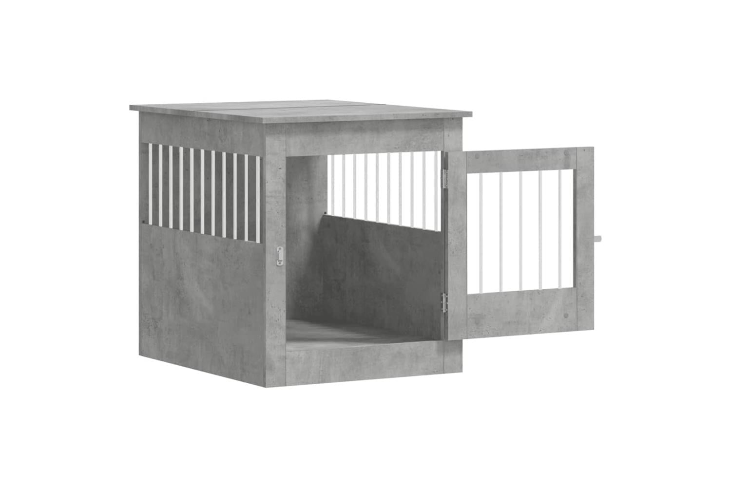 Dog Crate Furniture Concrete Grey 645x80x71 Cm Engineered Wood-6