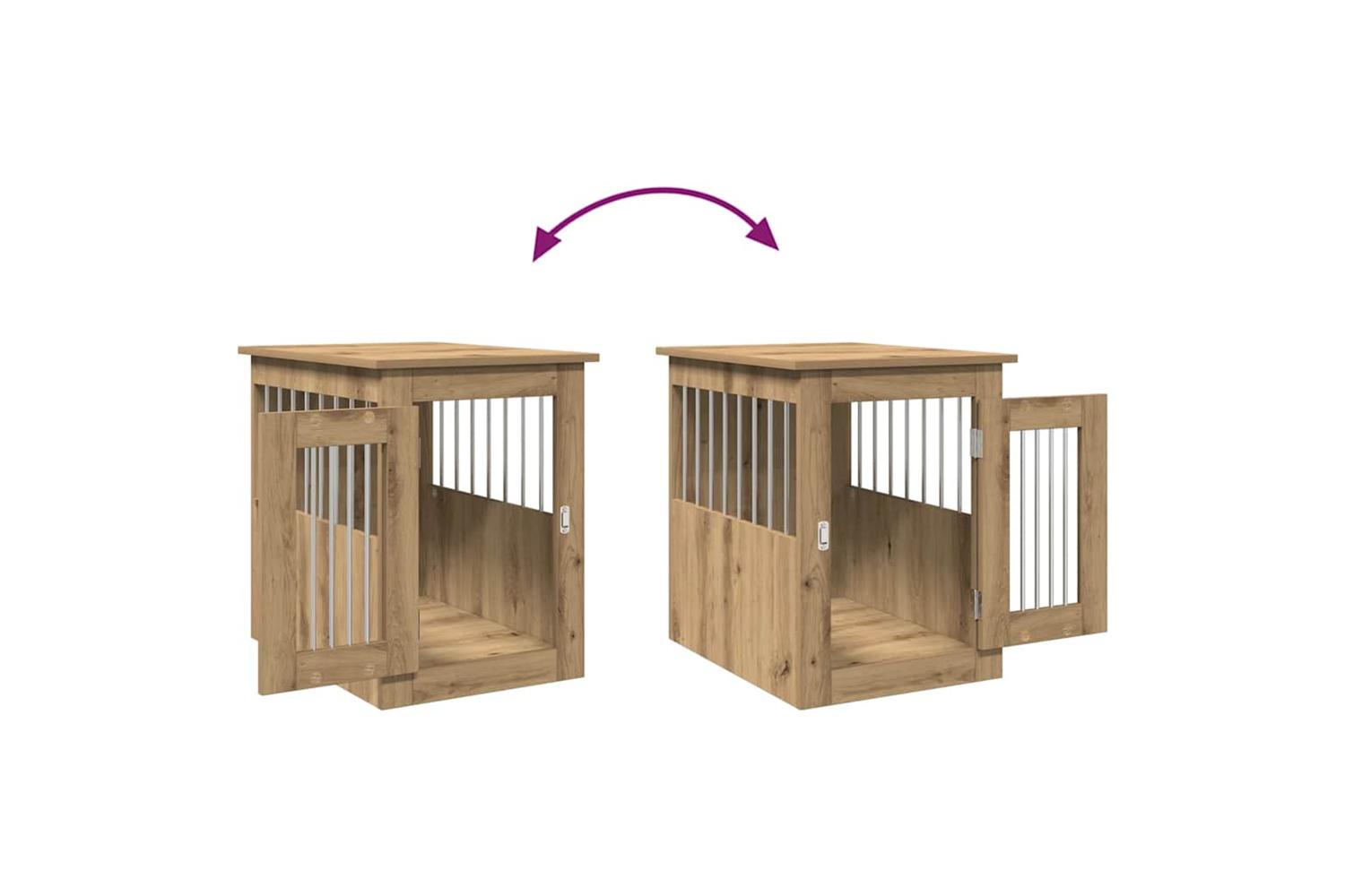 Dog Crate Furniture Artisan Oak 45x62x59 Cm Engineered Wood-8