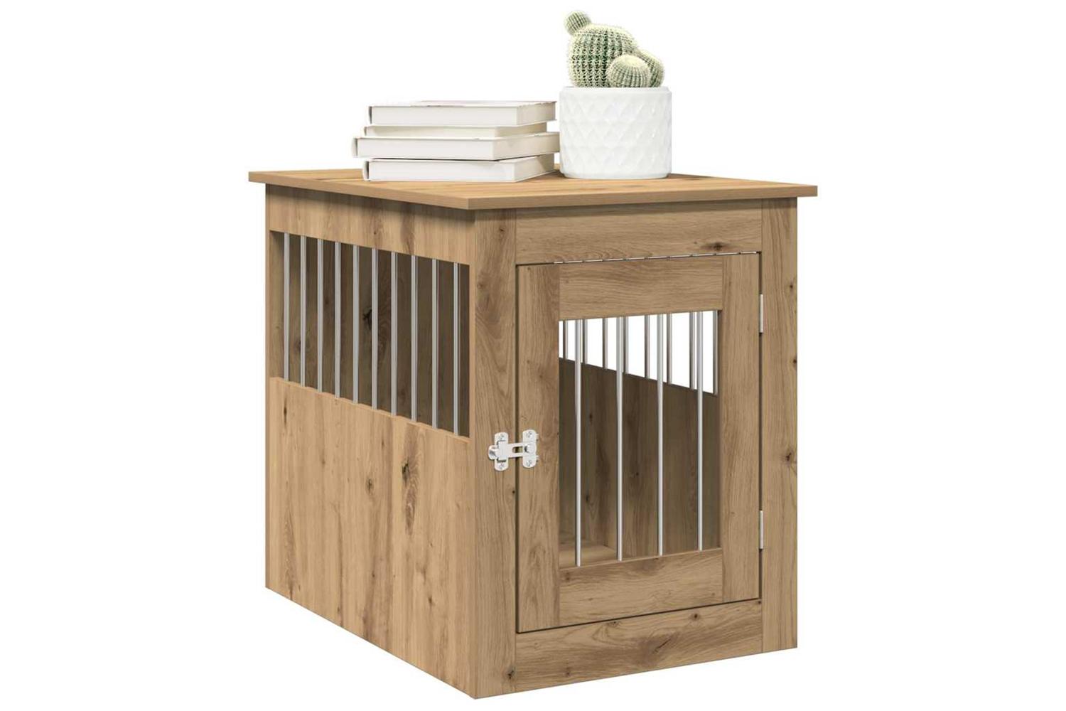 Dog Crate Furniture Artisan Oak 55x75x65 Cm Engineered Wood-3