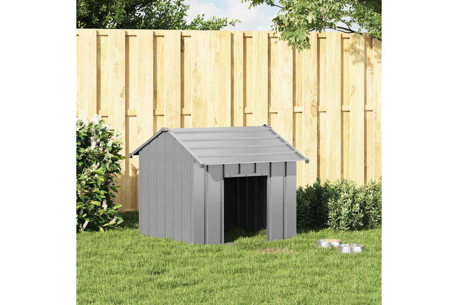 Dog House With Roof 85x107x81 Cm Galvanised Steel-2