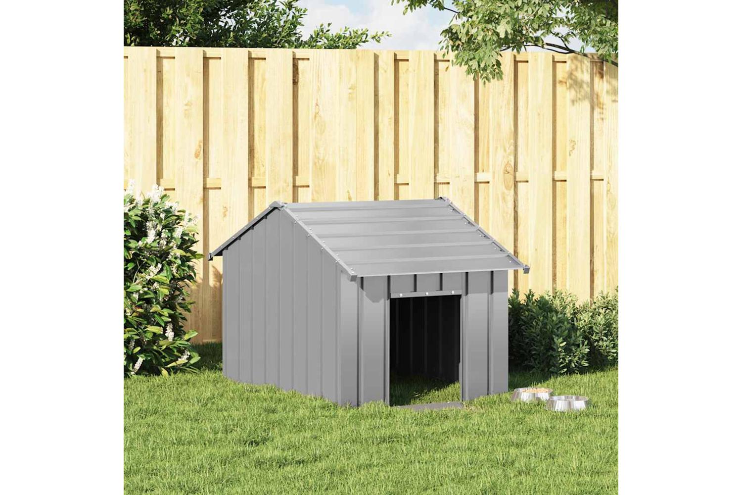 Dog House With Roof 83x130x85 Cm Galvanised Steel-2