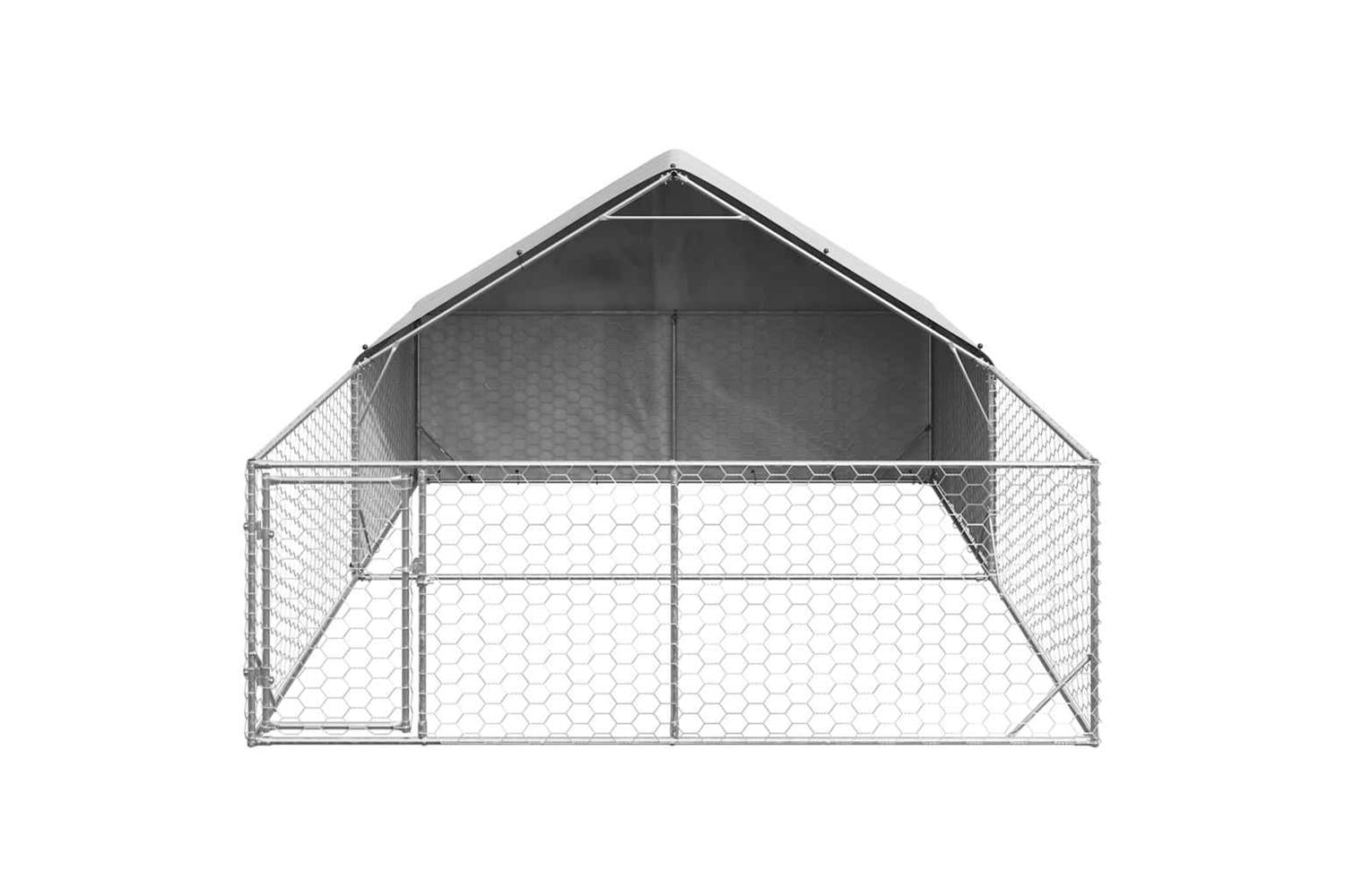 Outdoor Dog Kennel With Run 5x3x19 M Galvanised Steel-3