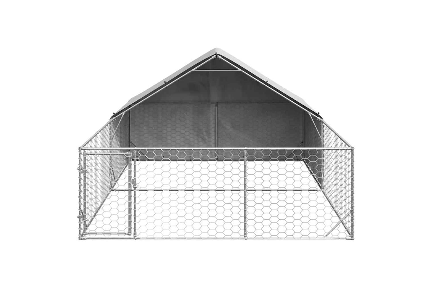 Outdoor Dog Kennel With Run 4x3x19 M Galvanised Steel-3
