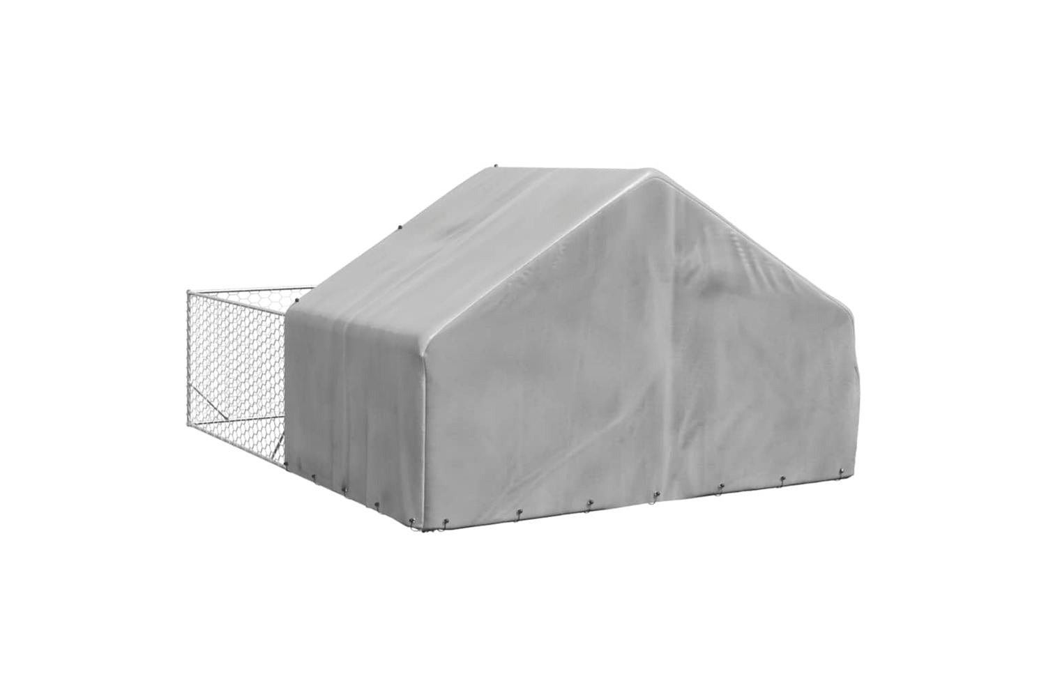 Outdoor Dog Kennel With Run 4x3x19 M Galvanised Steel-5