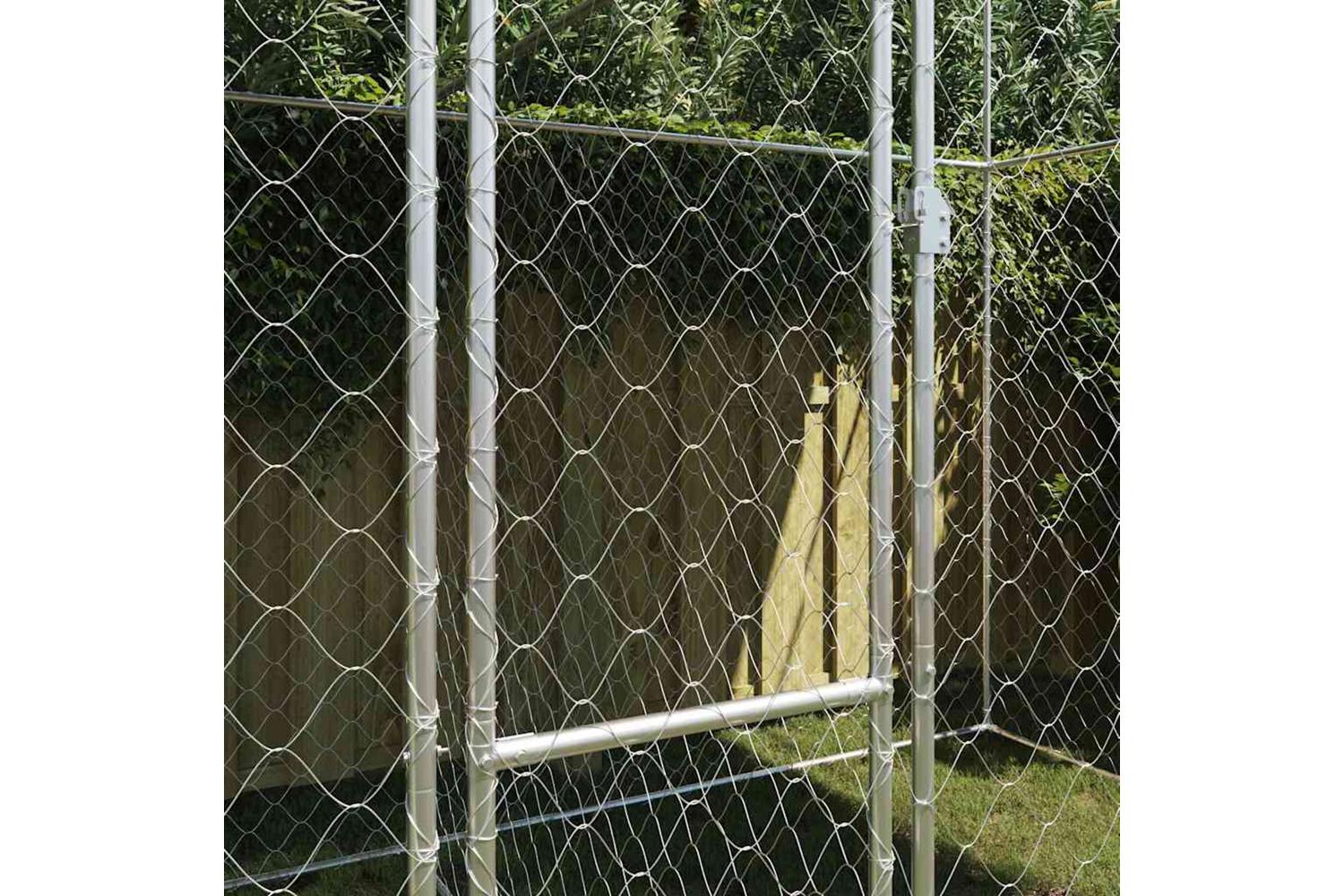Dog Cage Silver 400 X 200 X 256 Cm Galvanised Steel-3