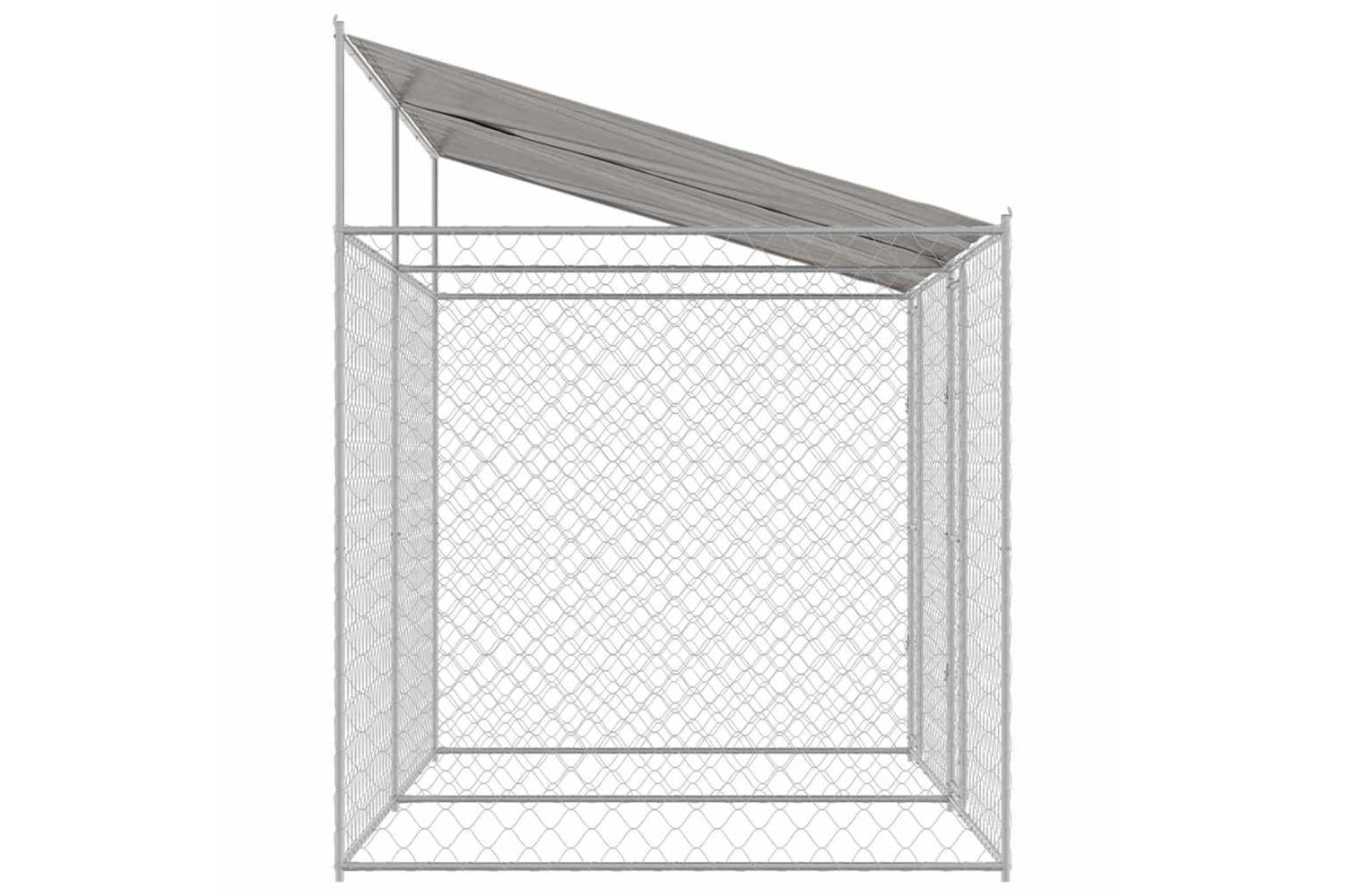 Dog Cage Silver 400 X 200 X 256 Cm Galvanised Steel-5