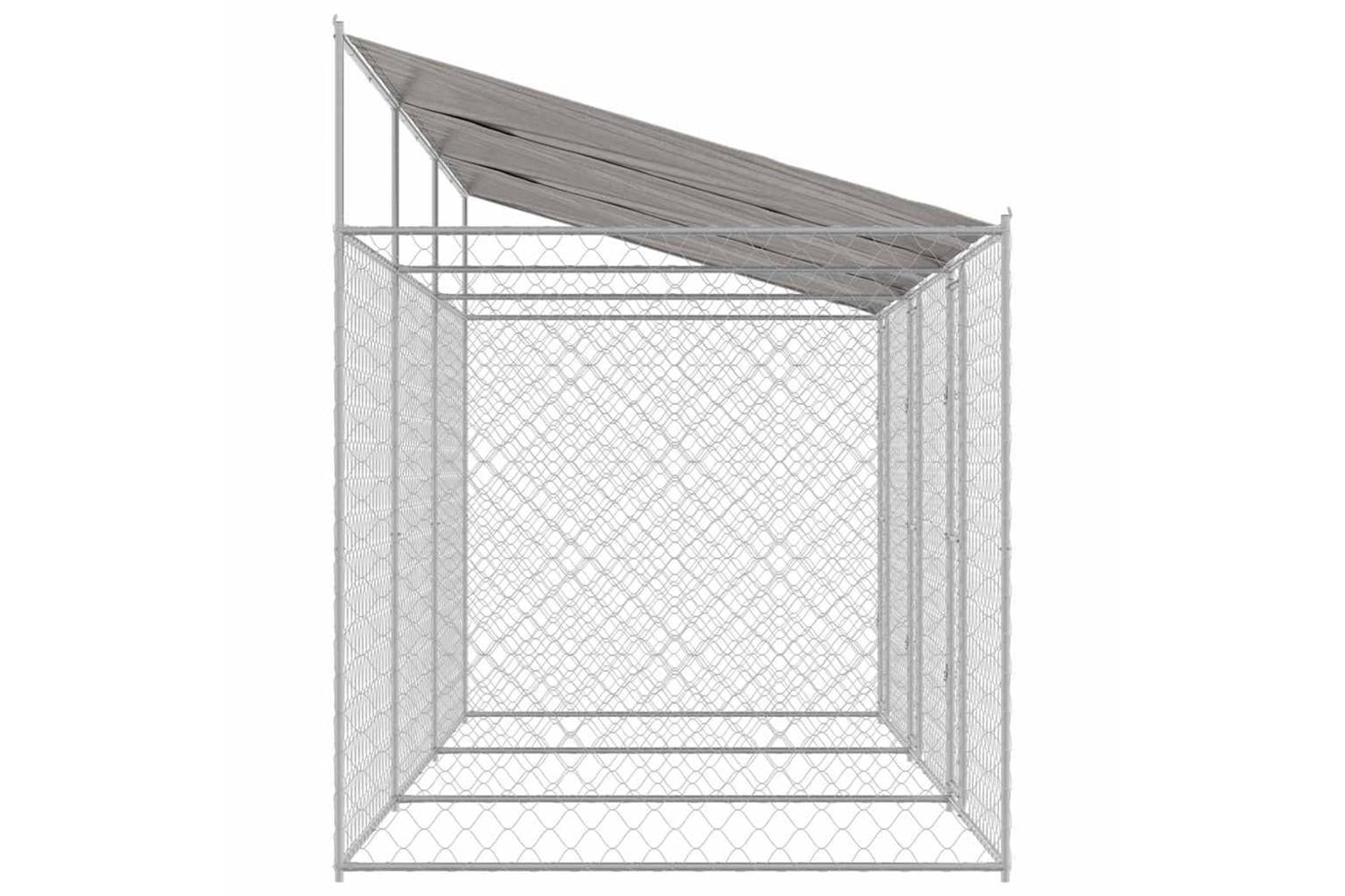 Dog Cage Silver 600 X 200 X 256 Cm Galvanised Steel-5