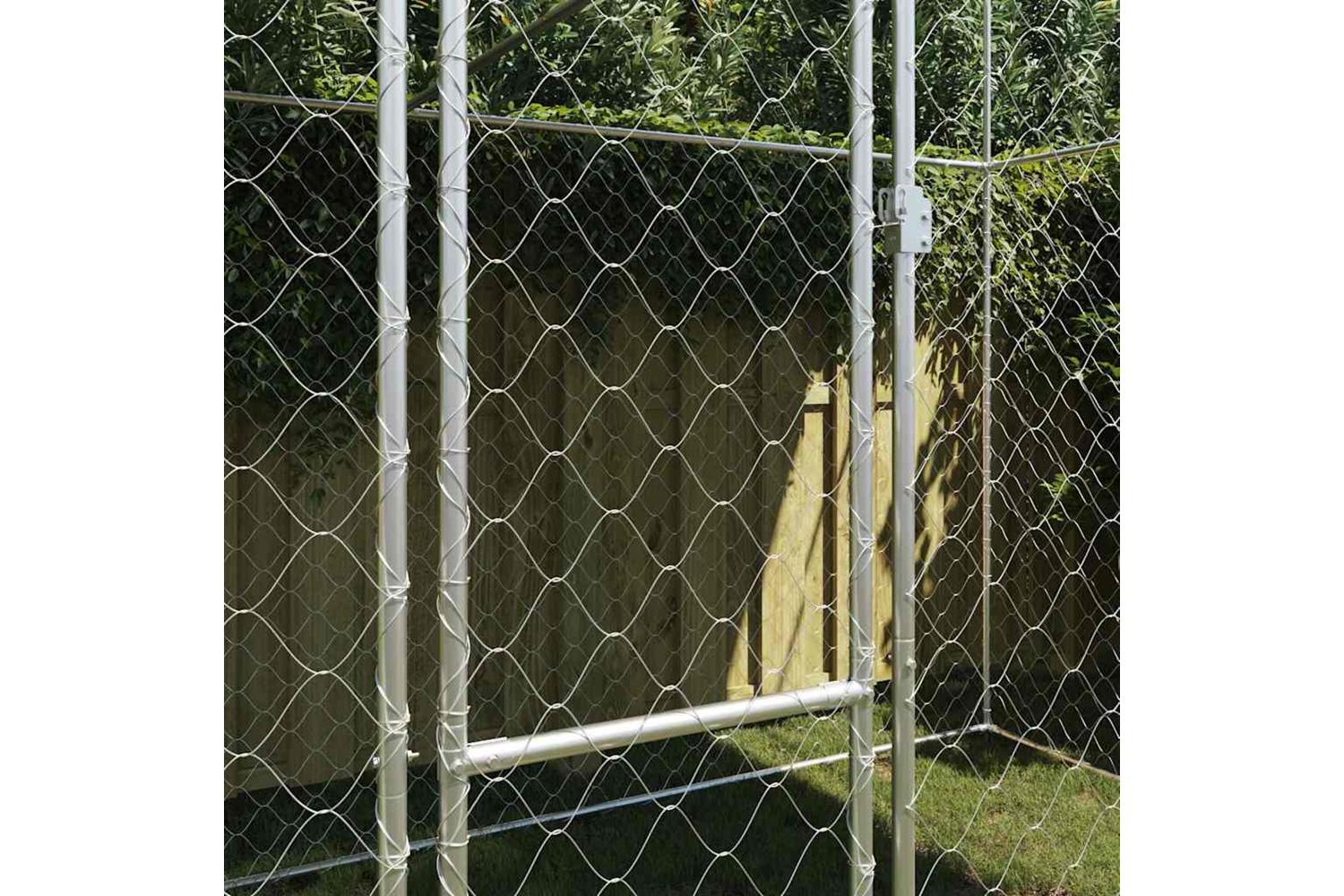 Dog Cage Silver 400 X 200 X 256 Cm Galvanised Steel-3
