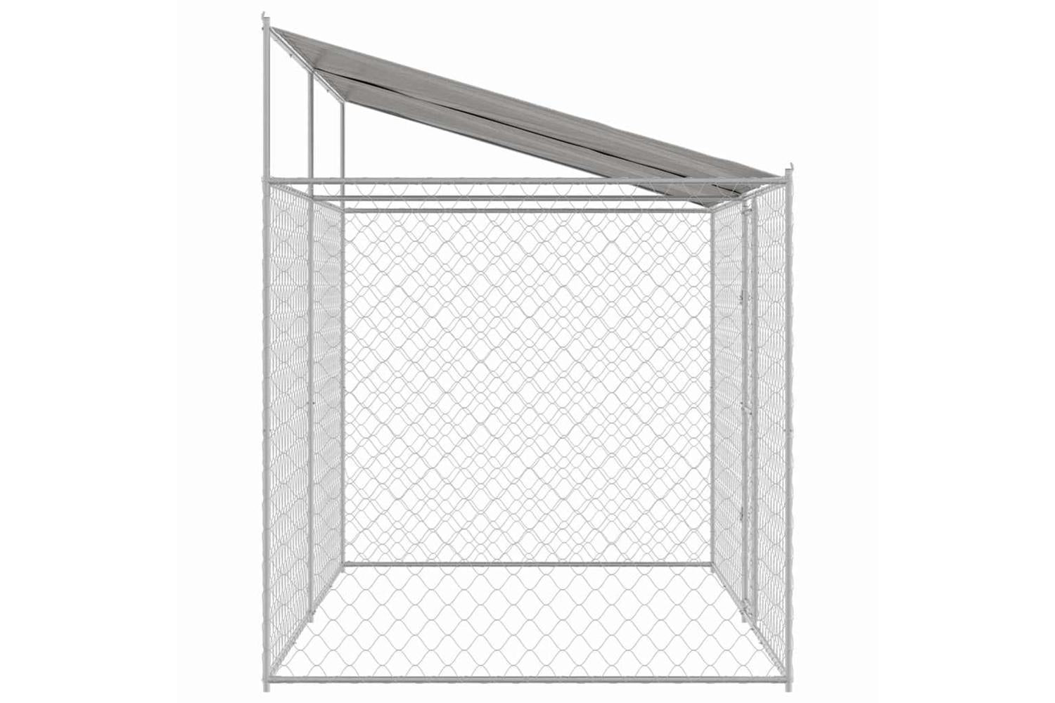 Dog Cage Silver 400 X 200 X 256 Cm Galvanised Steel-5