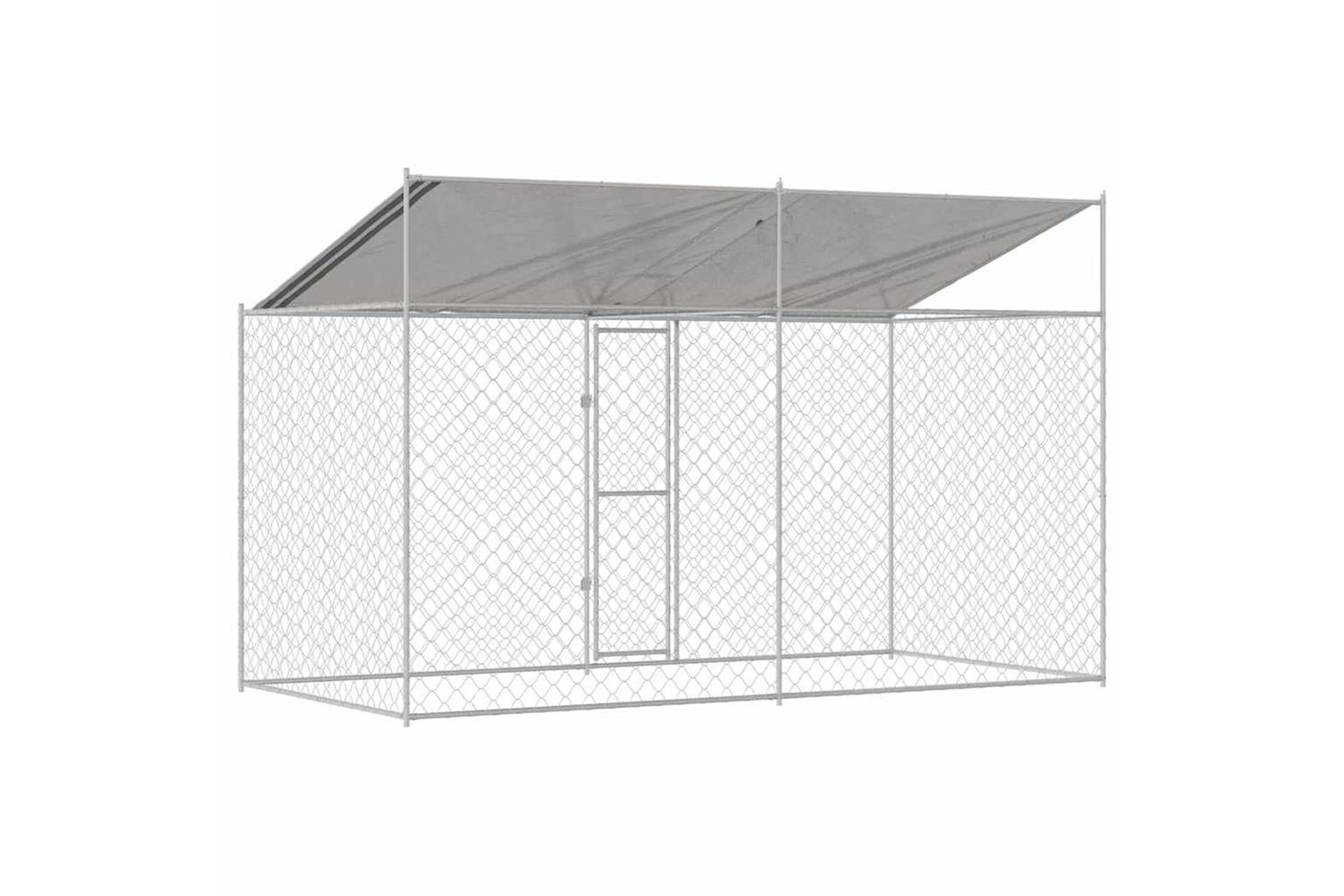 Dog Cage Silver 400 X 200 X 256 Cm Galvanised Steel-6