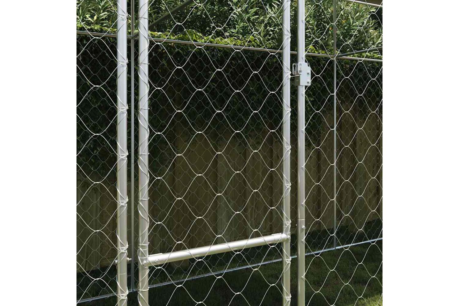 Dog Cage Silver 600 X 200 X 256 Cm Galvanised Steel-3