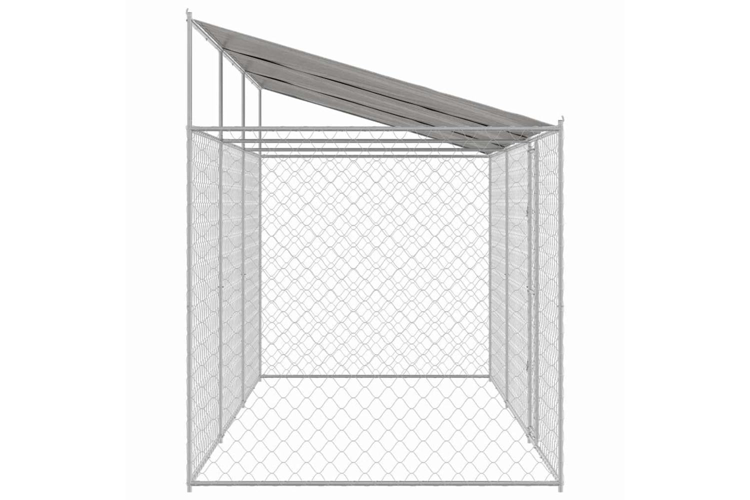 Dog Cage Silver 600 X 200 X 256 Cm Galvanised Steel-5