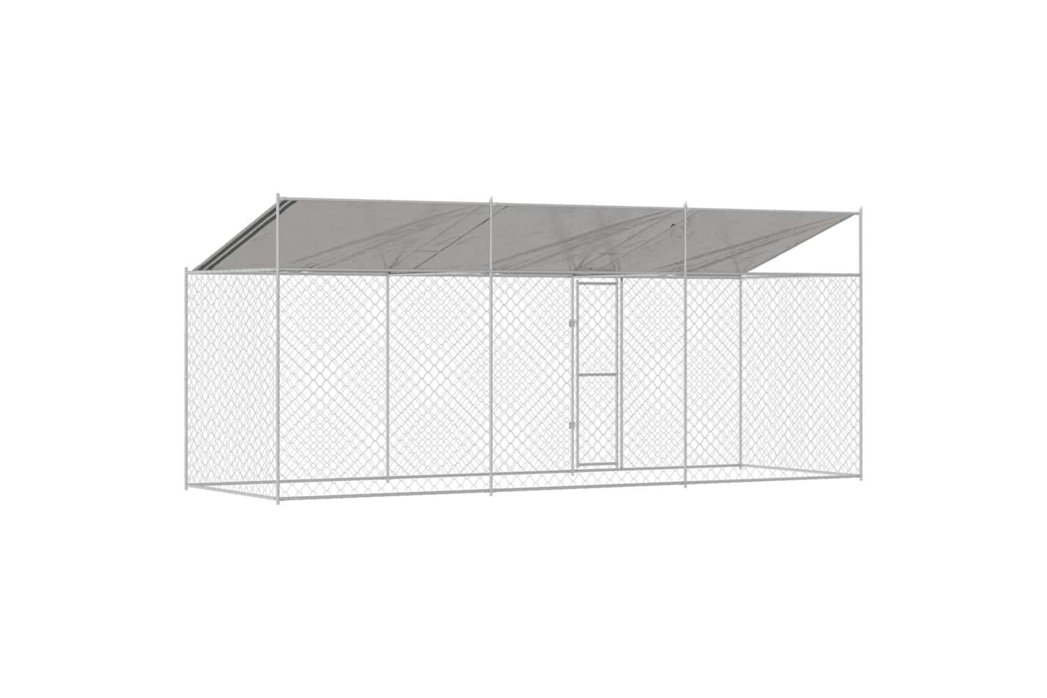 Dog Cage Silver 600 X 200 X 256 Cm Galvanised Steel-6