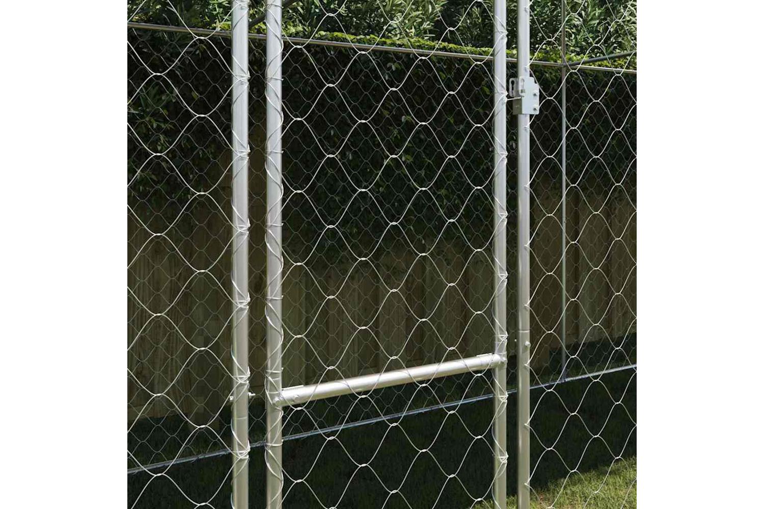 Dog Cage Silver 800 X 200 X 256 Cm Galvanised Steel-3