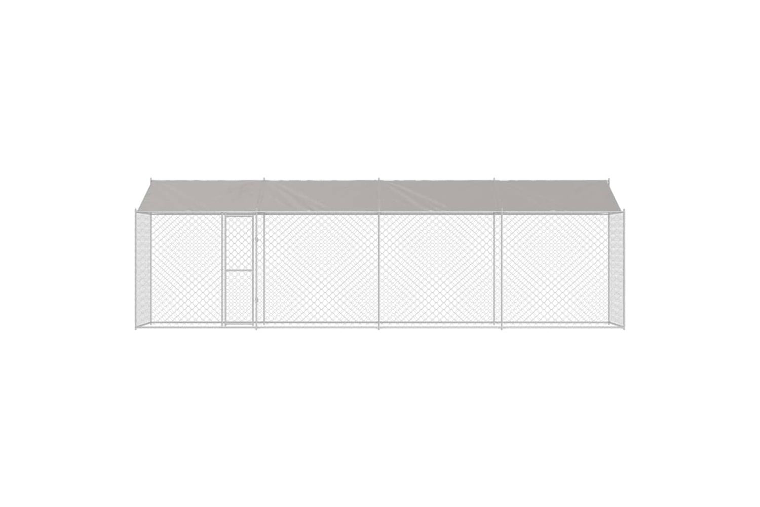 Dog Cage Silver 800 X 200 X 256 Cm Galvanised Steel-4