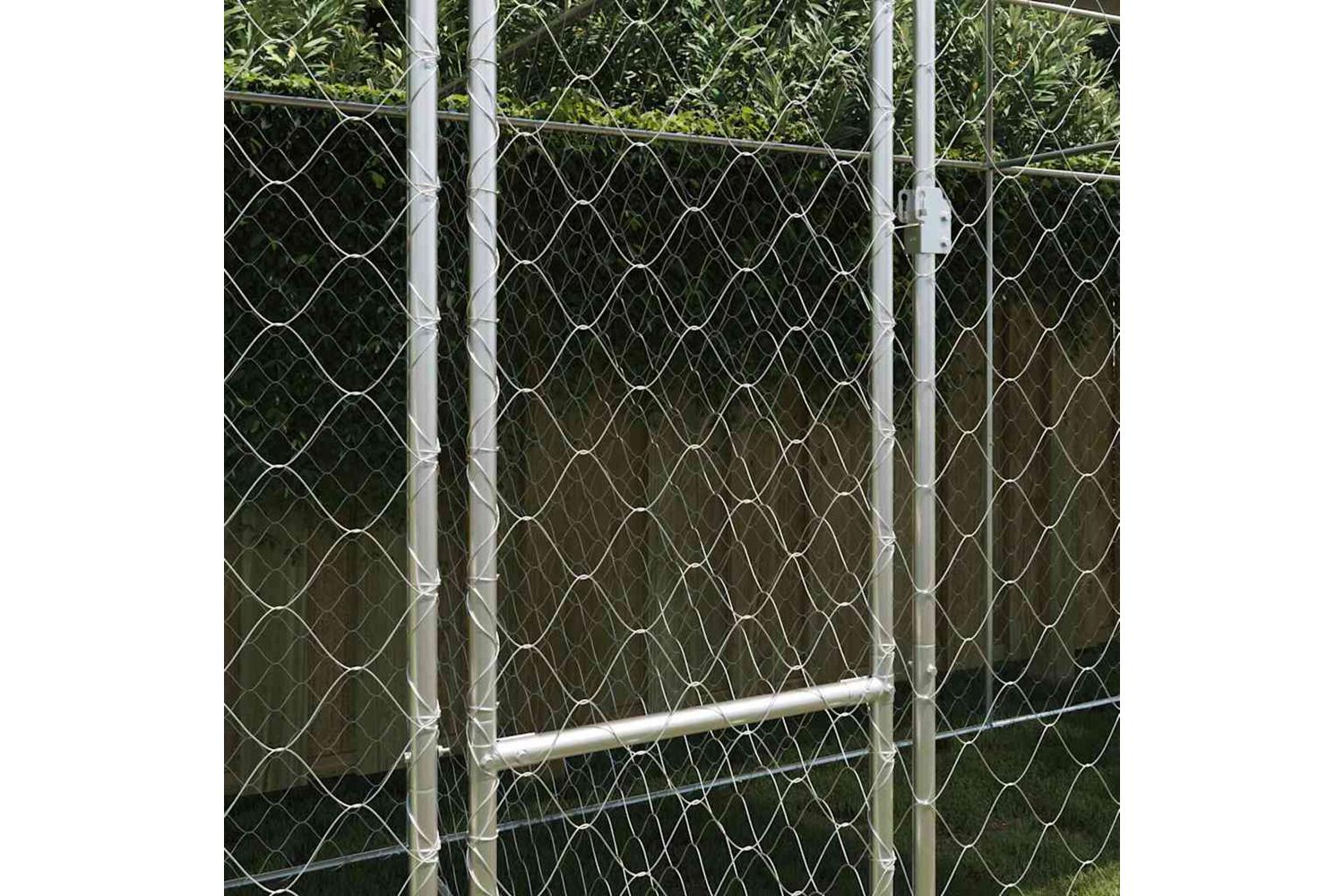 Dog Cage Silver 600 X 200 X 256 Cm Galvanised Steel-3