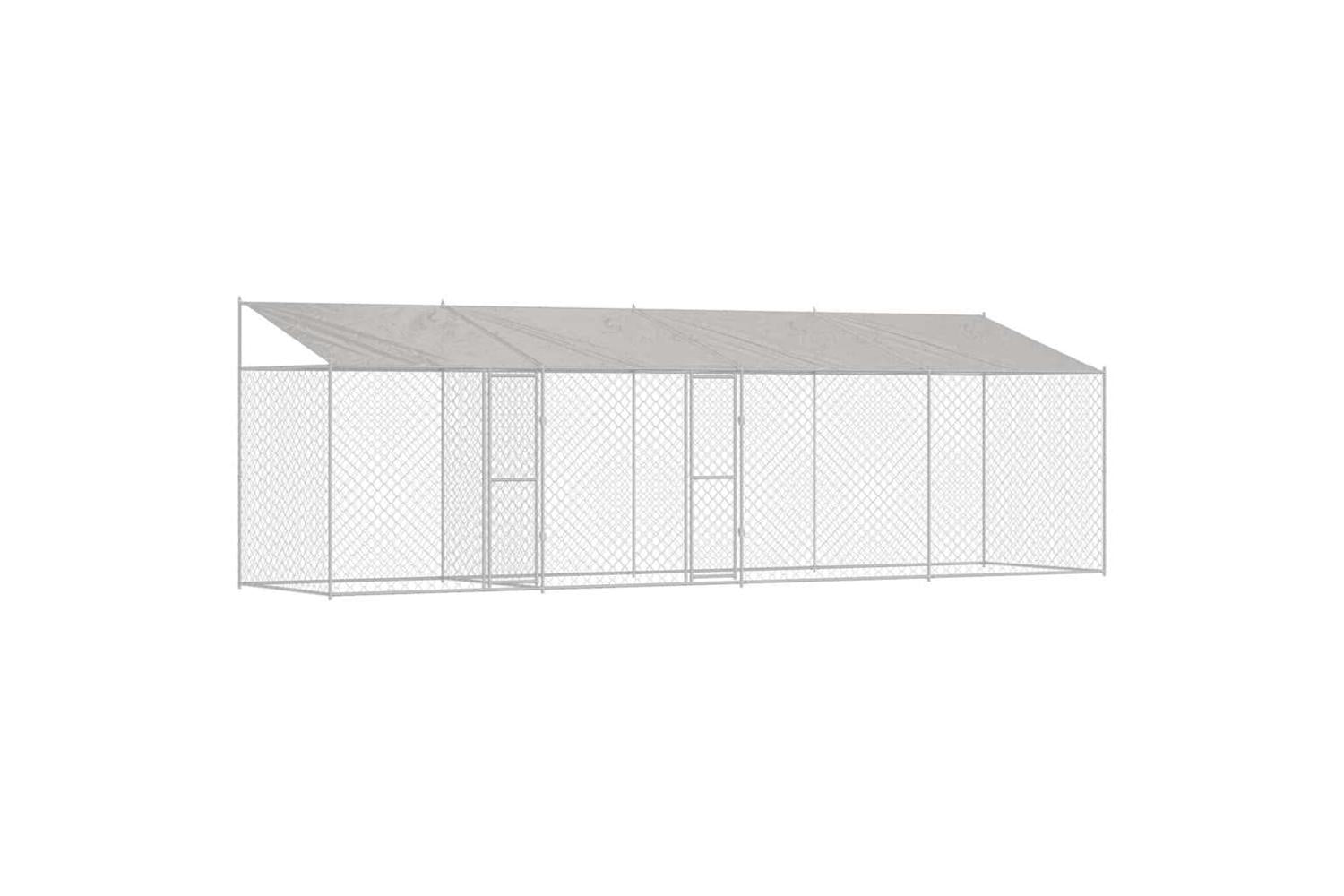 Dog Cage Silver 800 X 200 X 256 Cm Galvanised Steel