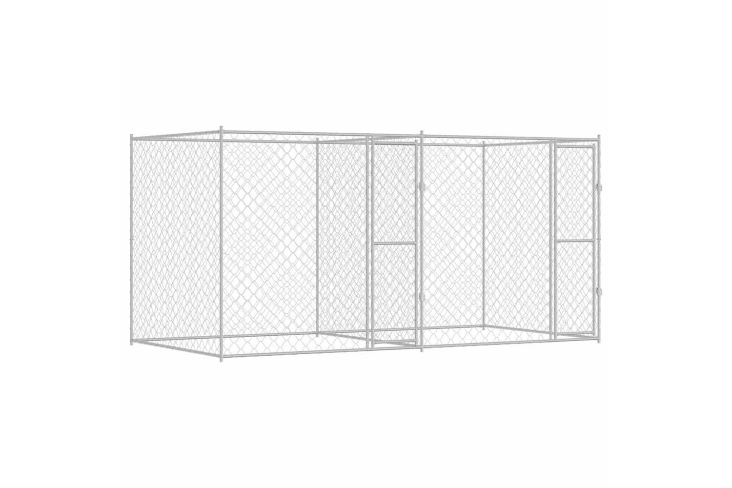 Dog Cage Silver 400 X 200 X 200 Cm Galvanised Steel-2
