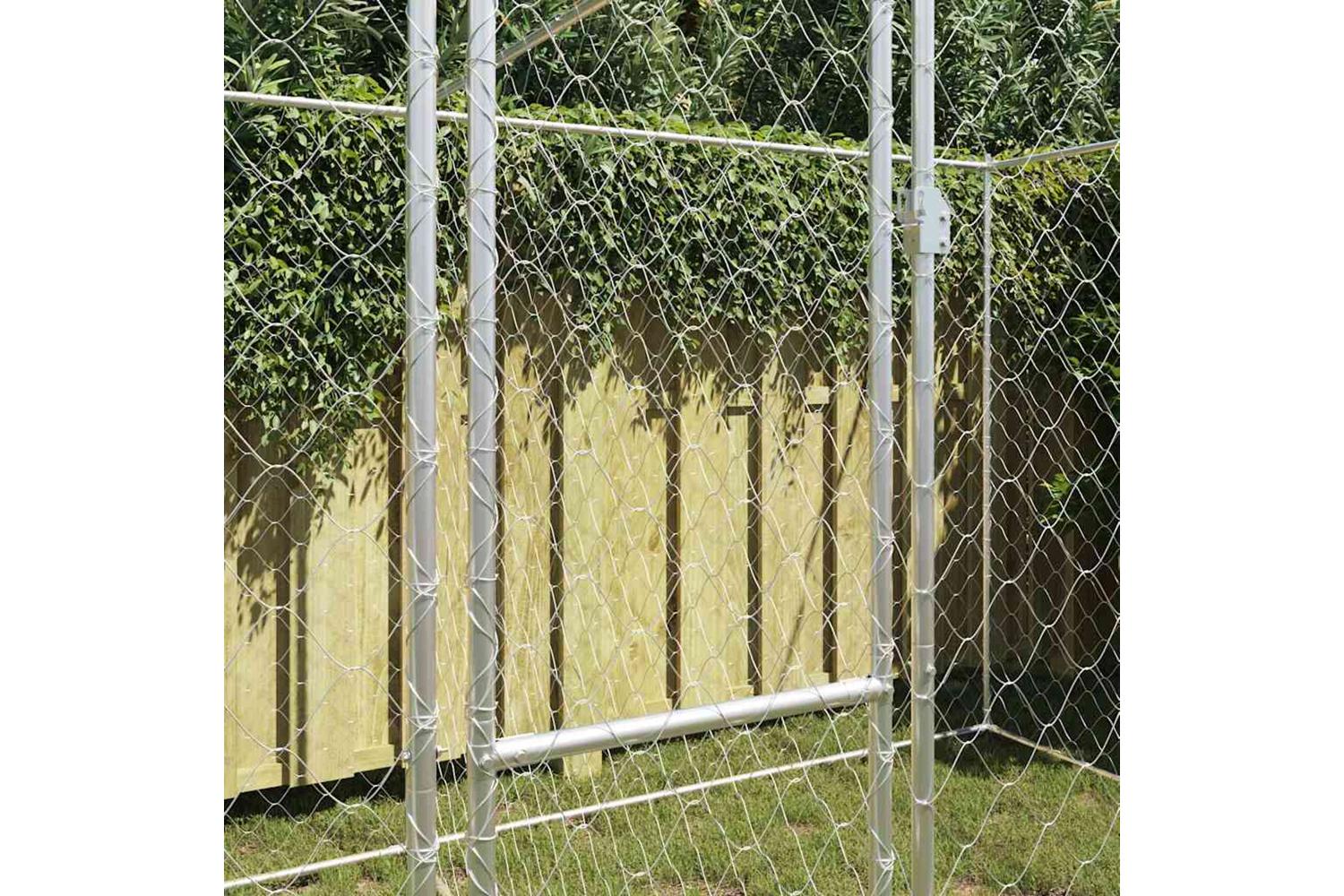 Dog Cage Silver 400 X 200 X 200 Cm Galvanised Steel-3