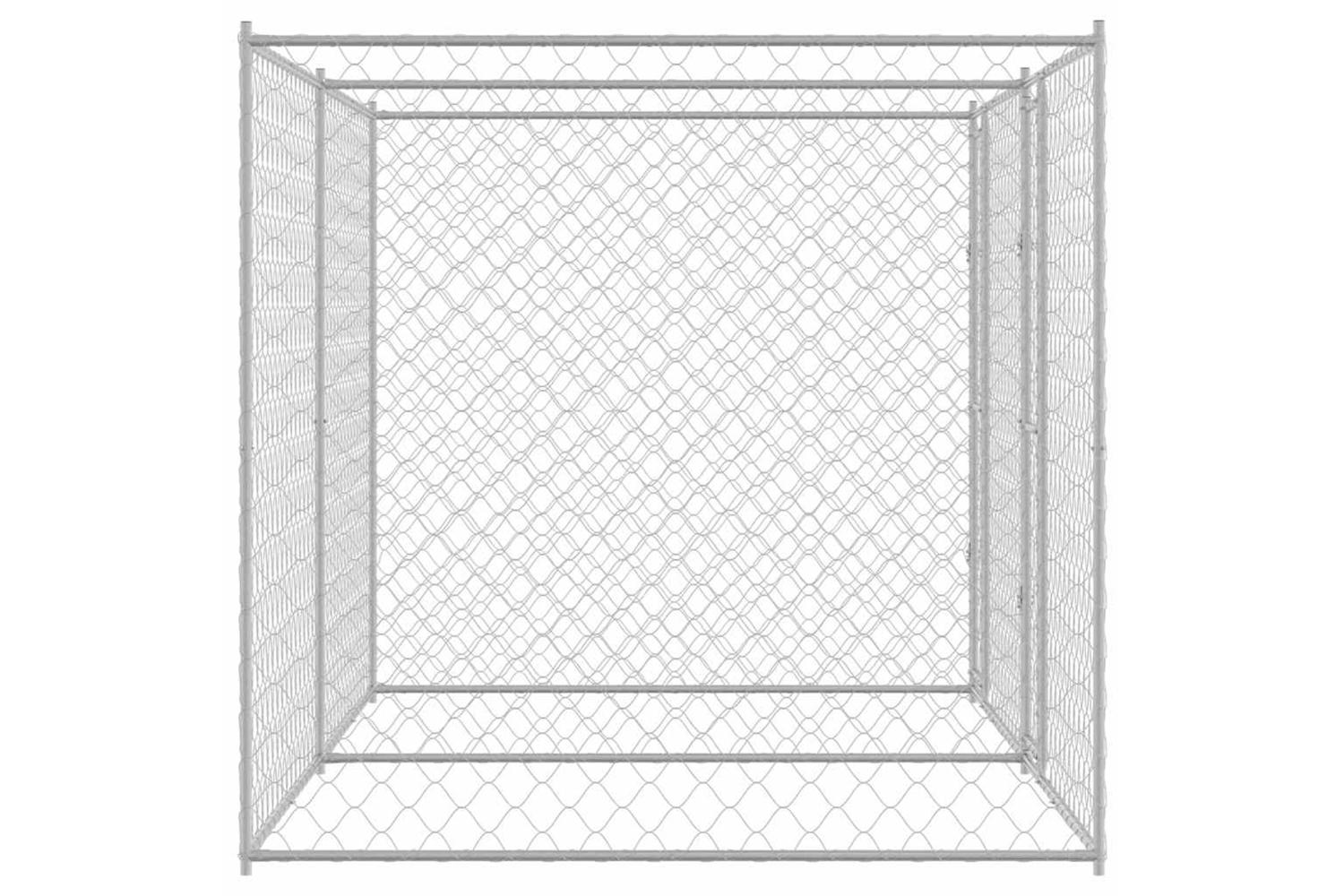 Dog Cage Silver 400 X 200 X 200 Cm Galvanised Steel-5