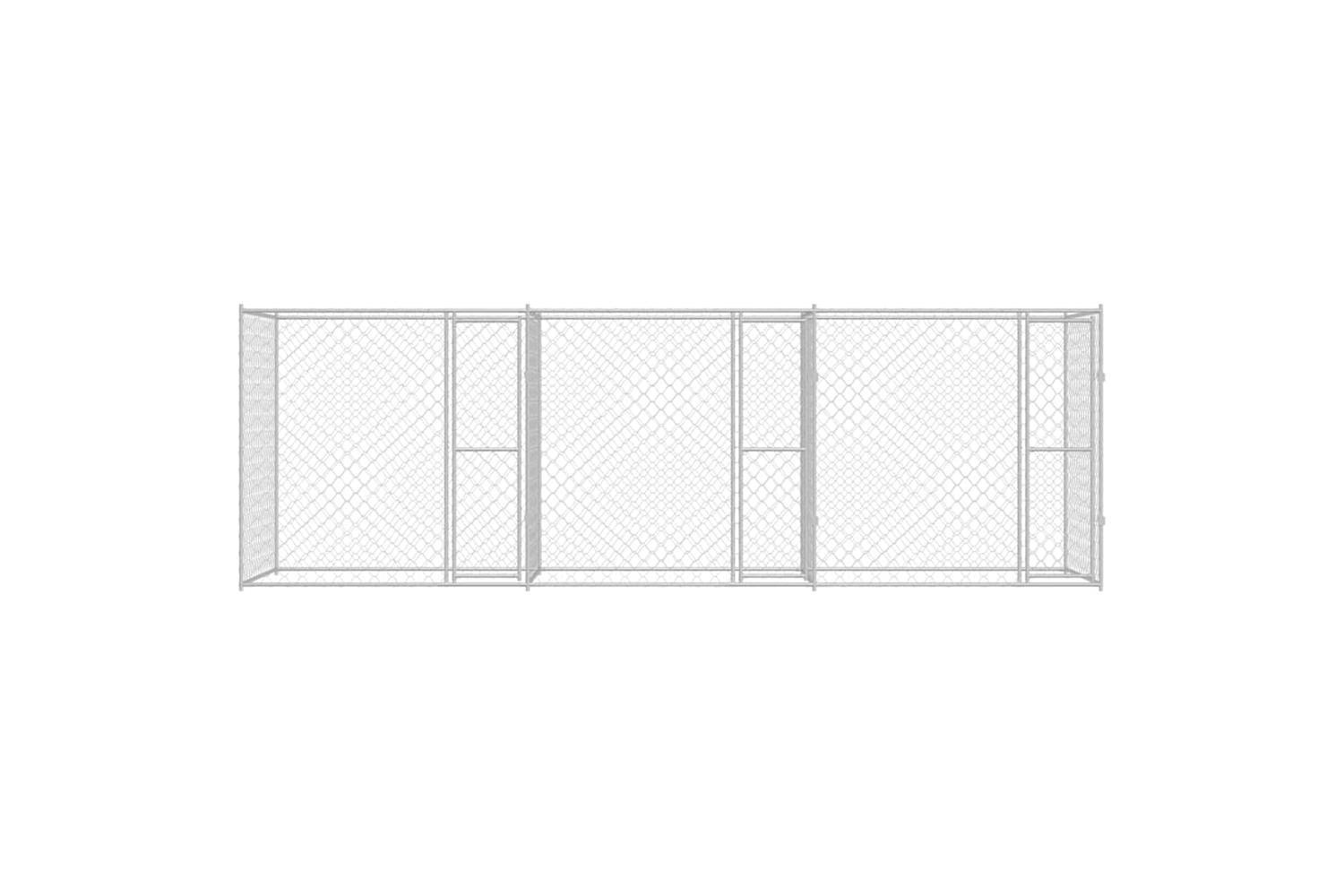 Dog Cage Silver 600 X 200 X 200 Cm Galvanised Steel-4