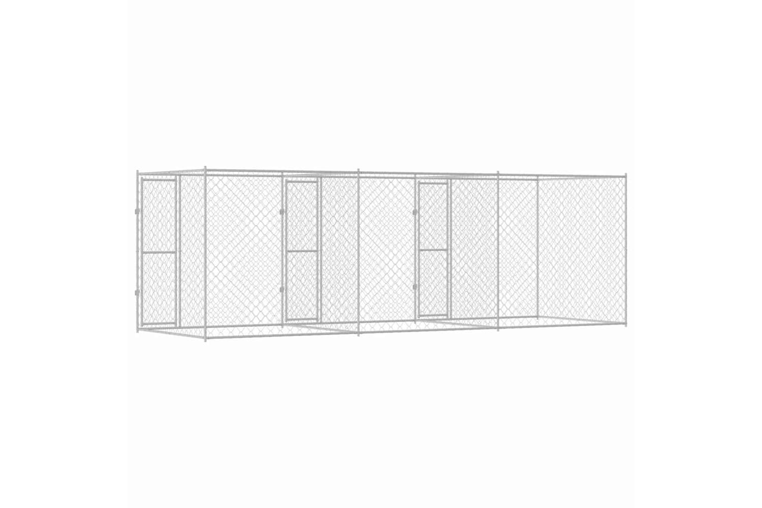 Dog Cage Silver 600 X 200 X 200 Cm Galvanised Steel-6