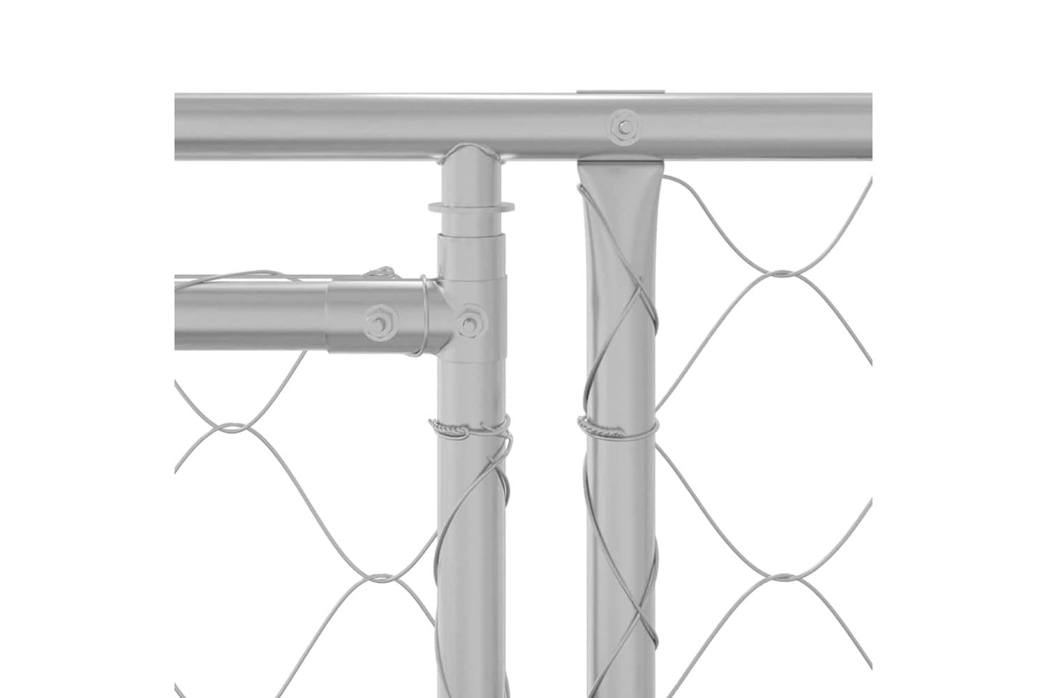 Dog Cage Silver 600 X 200 X 200 Cm Galvanised Steel-8