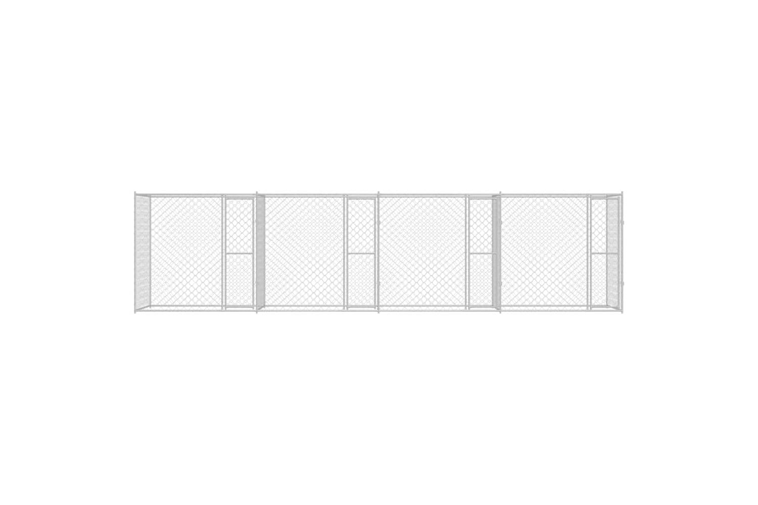 Dog Cage Silver 800 X 200 X 200 Cm Galvanised Steel-4