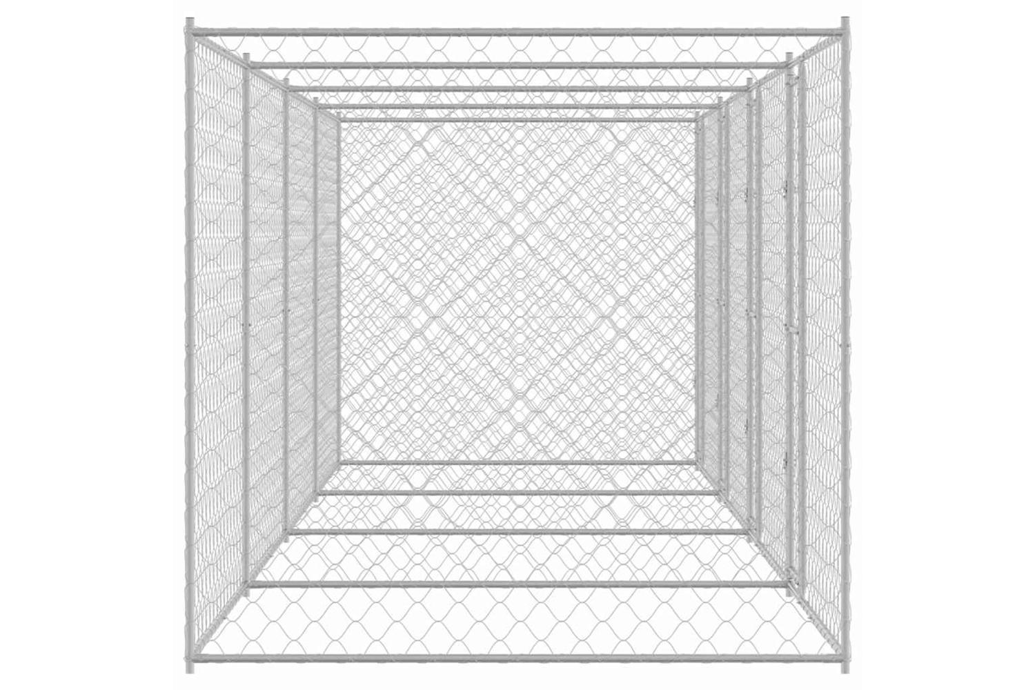 Dog Cage Silver 800 X 200 X 200 Cm Galvanised Steel-5