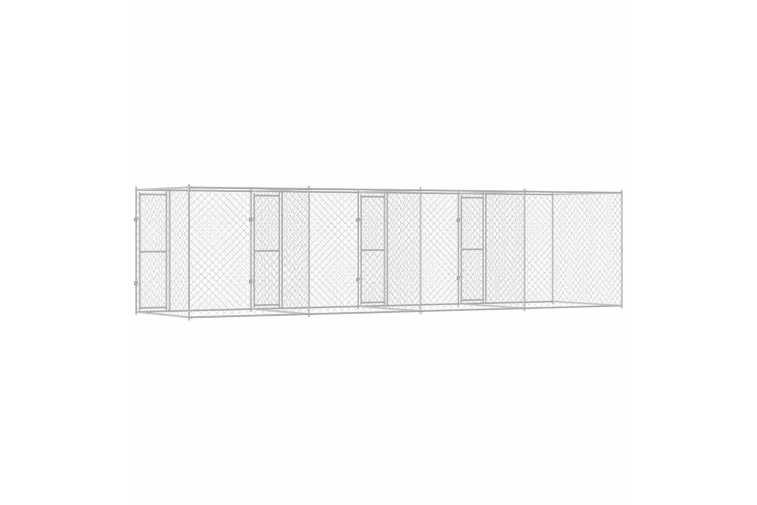 Dog Cage Silver 800 X 200 X 200 Cm Galvanised Steel-6