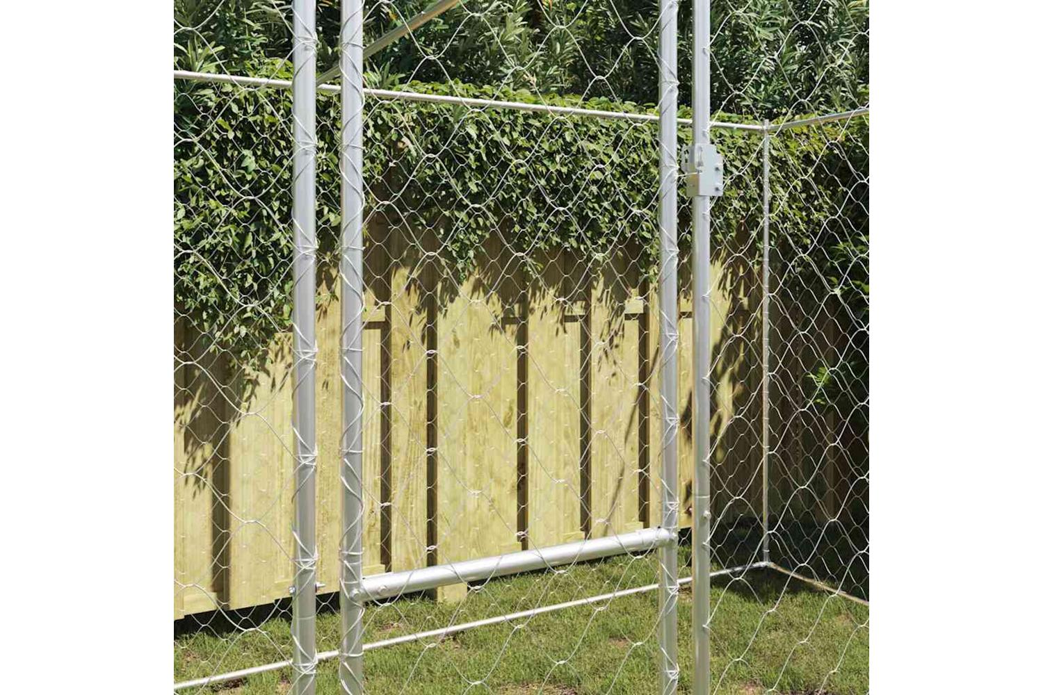 Dog Cage Silver 400 X 200 X 256 Cm Galvanised Steel-3