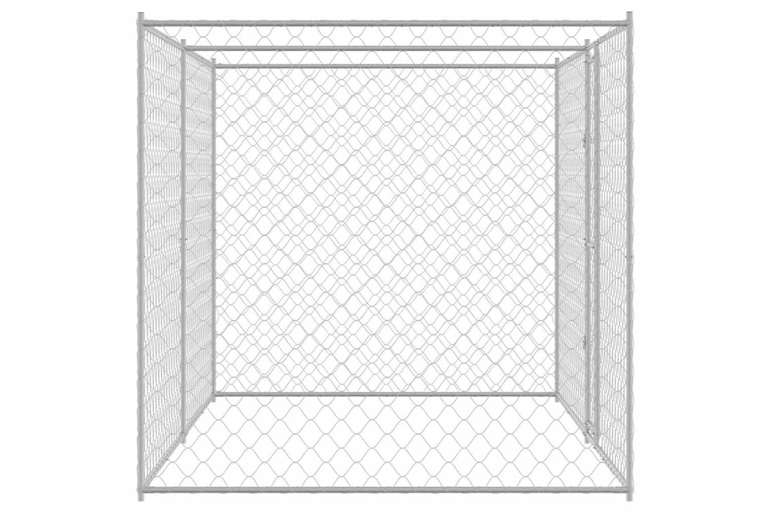 Dog Cage Silver 400 X 200 X 256 Cm Galvanised Steel-5