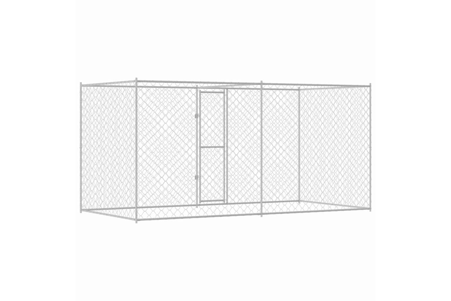 Dog Cage Silver 400 X 200 X 256 Cm Galvanised Steel-6