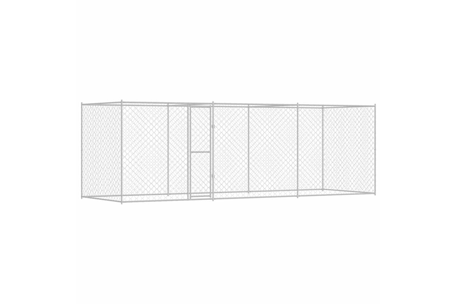 Dog Cage Silver 600 X 200 X 256 Cm Galvanised Steel-2