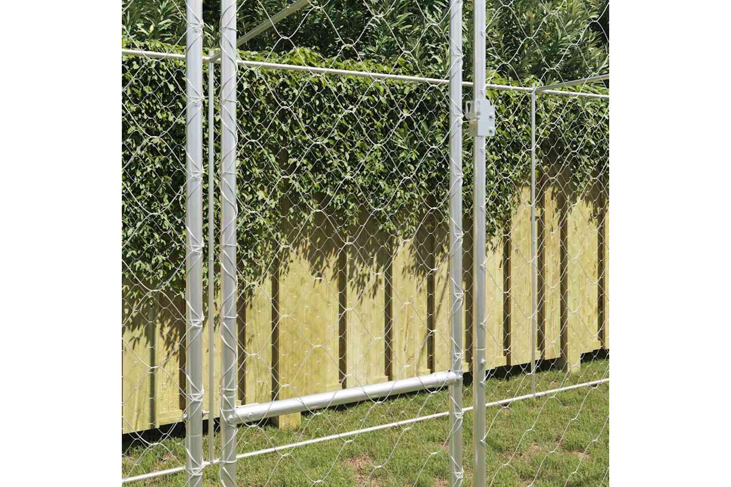 Dog Cage Silver 600 X 200 X 256 Cm Galvanised Steel-3