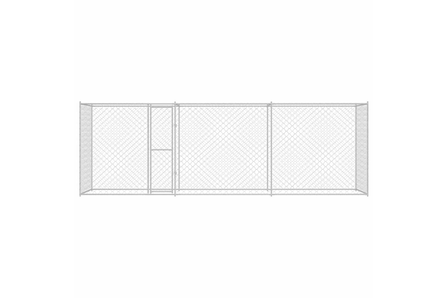 Dog Cage Silver 600 X 200 X 256 Cm Galvanised Steel-4