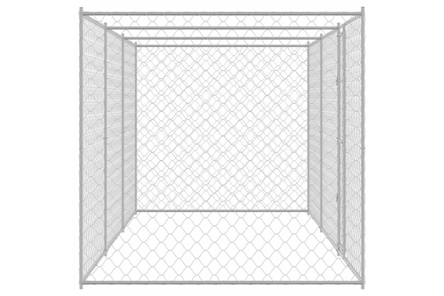 Dog Cage Silver 600 X 200 X 256 Cm Galvanised Steel-5