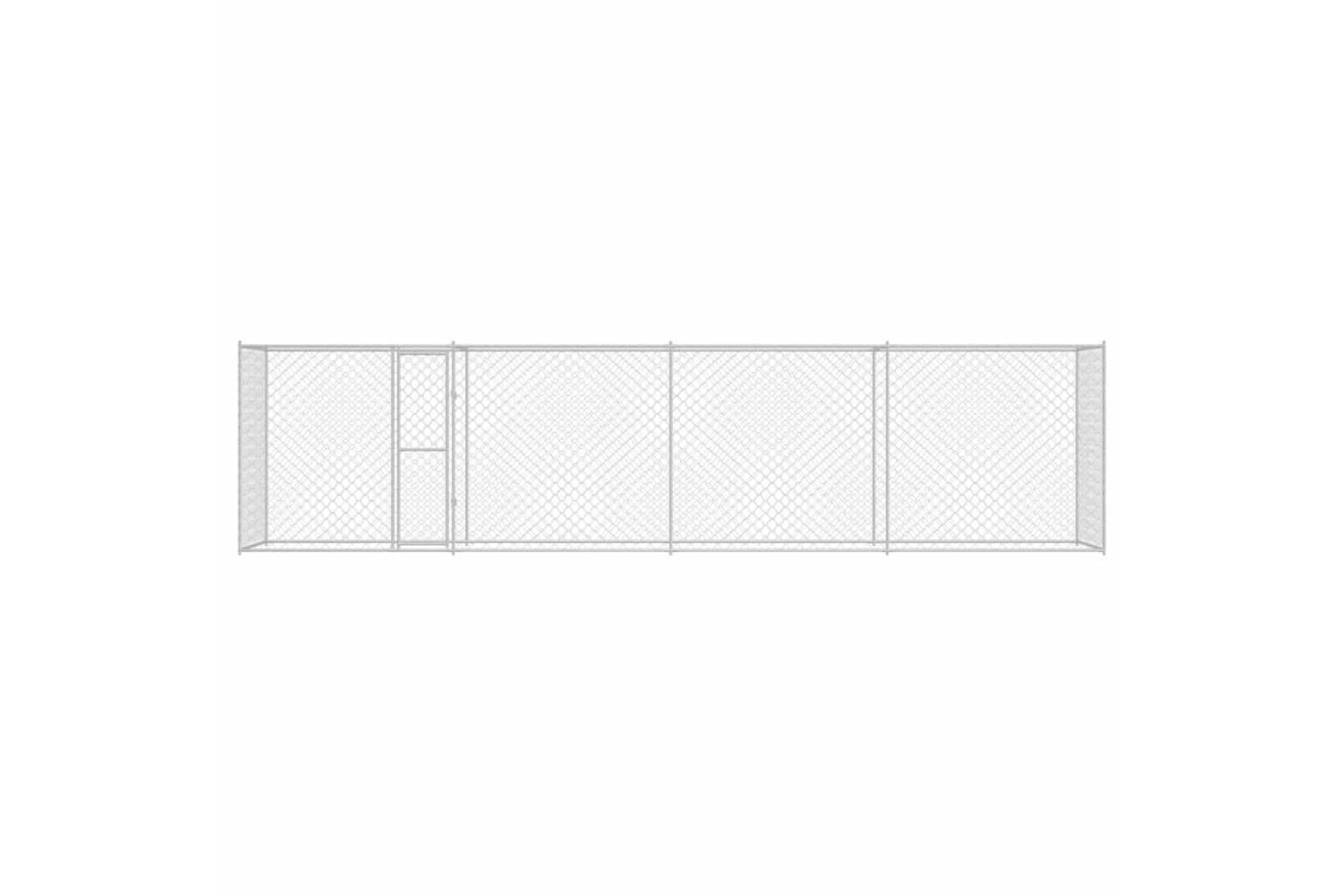 Dog Cage Silver 800 X 200 X 256 Cm Galvanised Steel-4