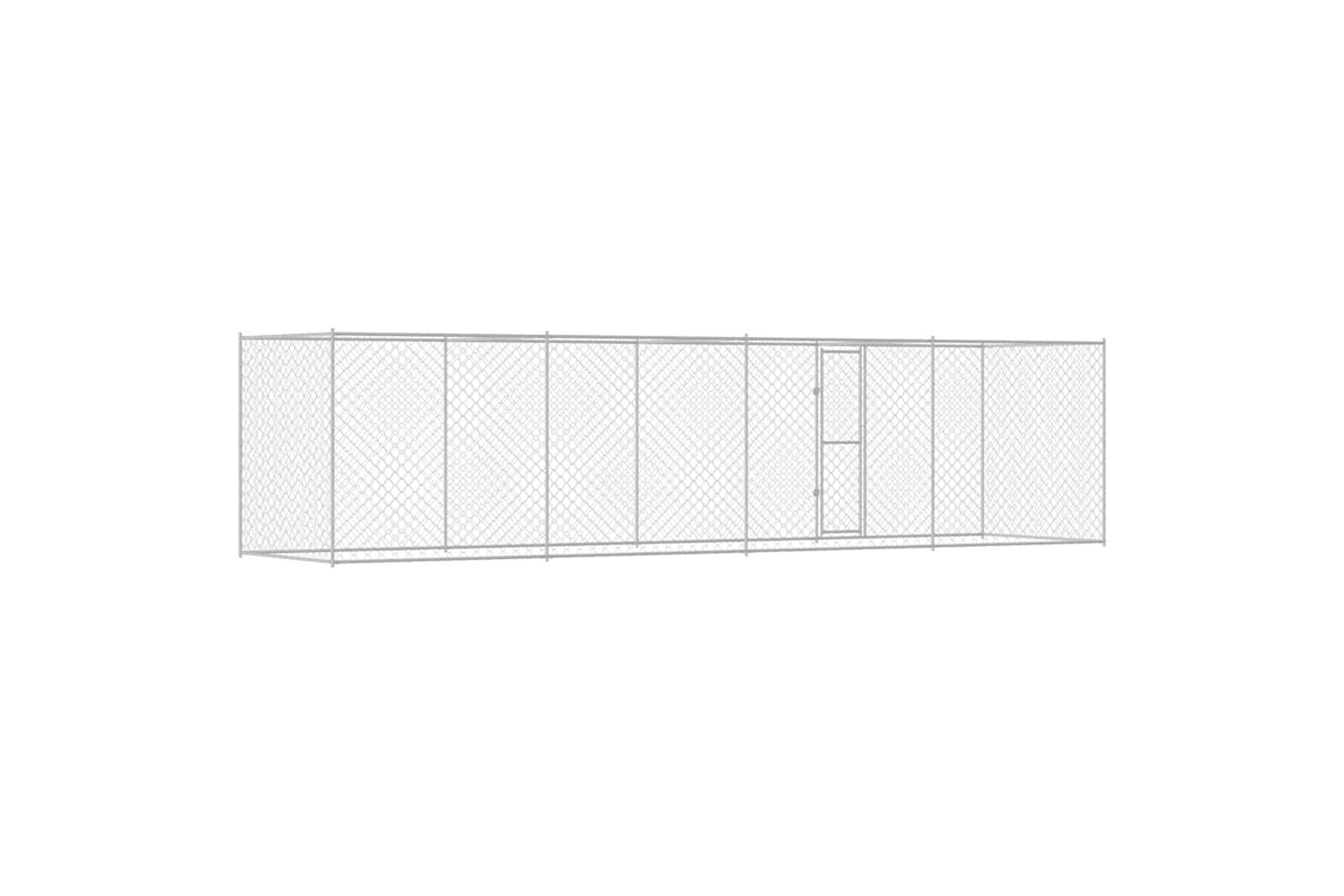 Dog Cage Silver 800 X 200 X 256 Cm Galvanised Steel-6