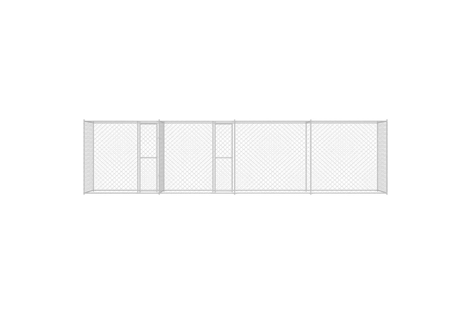 Dog Cage Silver 600 X 200 X 200 Cm Galvanised Steel-4